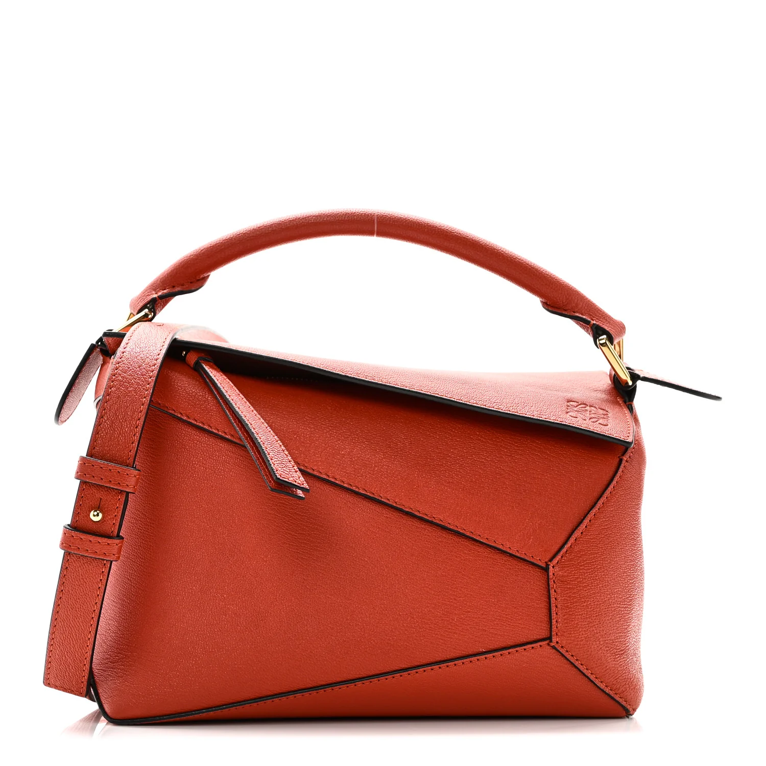 Goatskin Small Puzzle Bag Orange