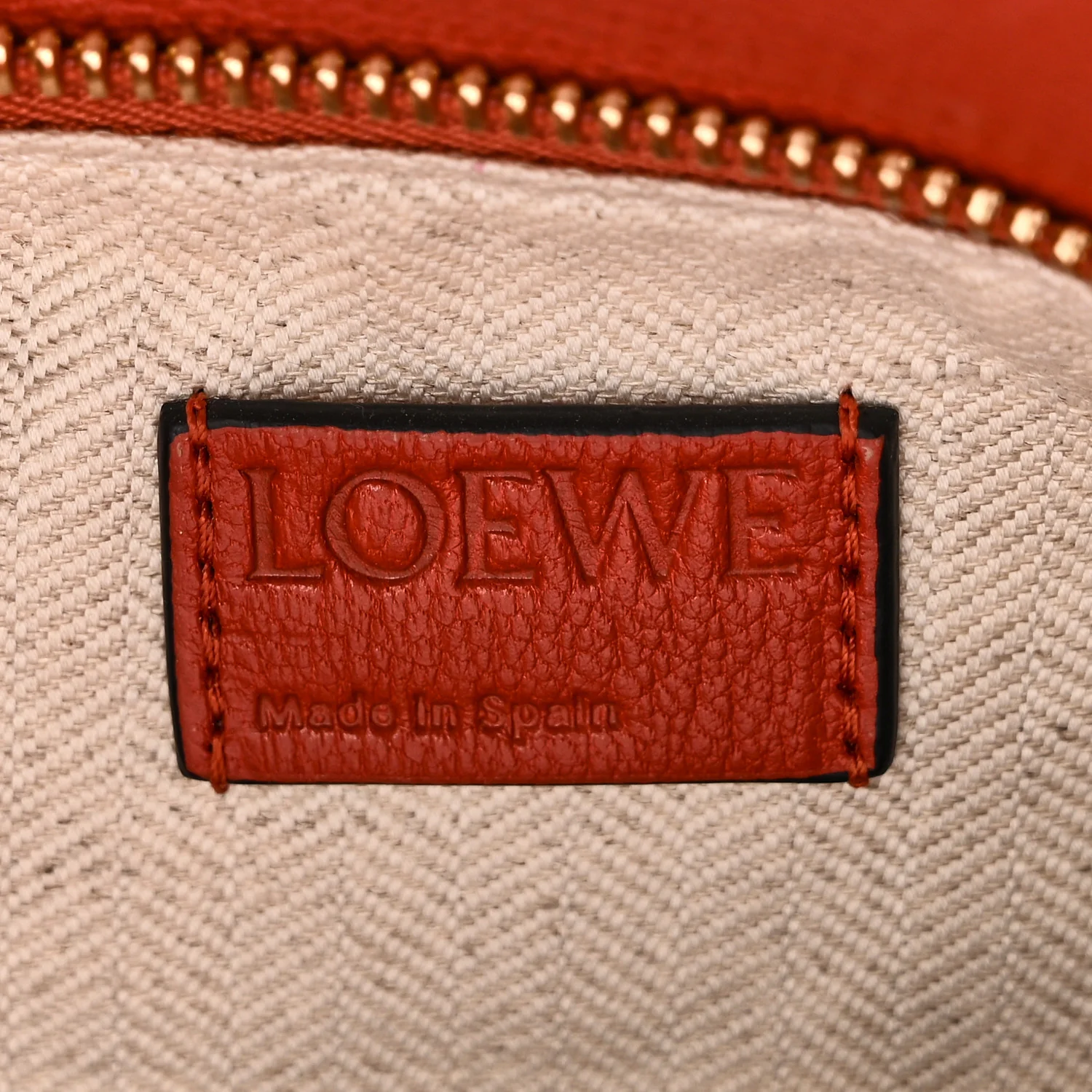 Goatskin Small Puzzle Bag Orange - Image 6
