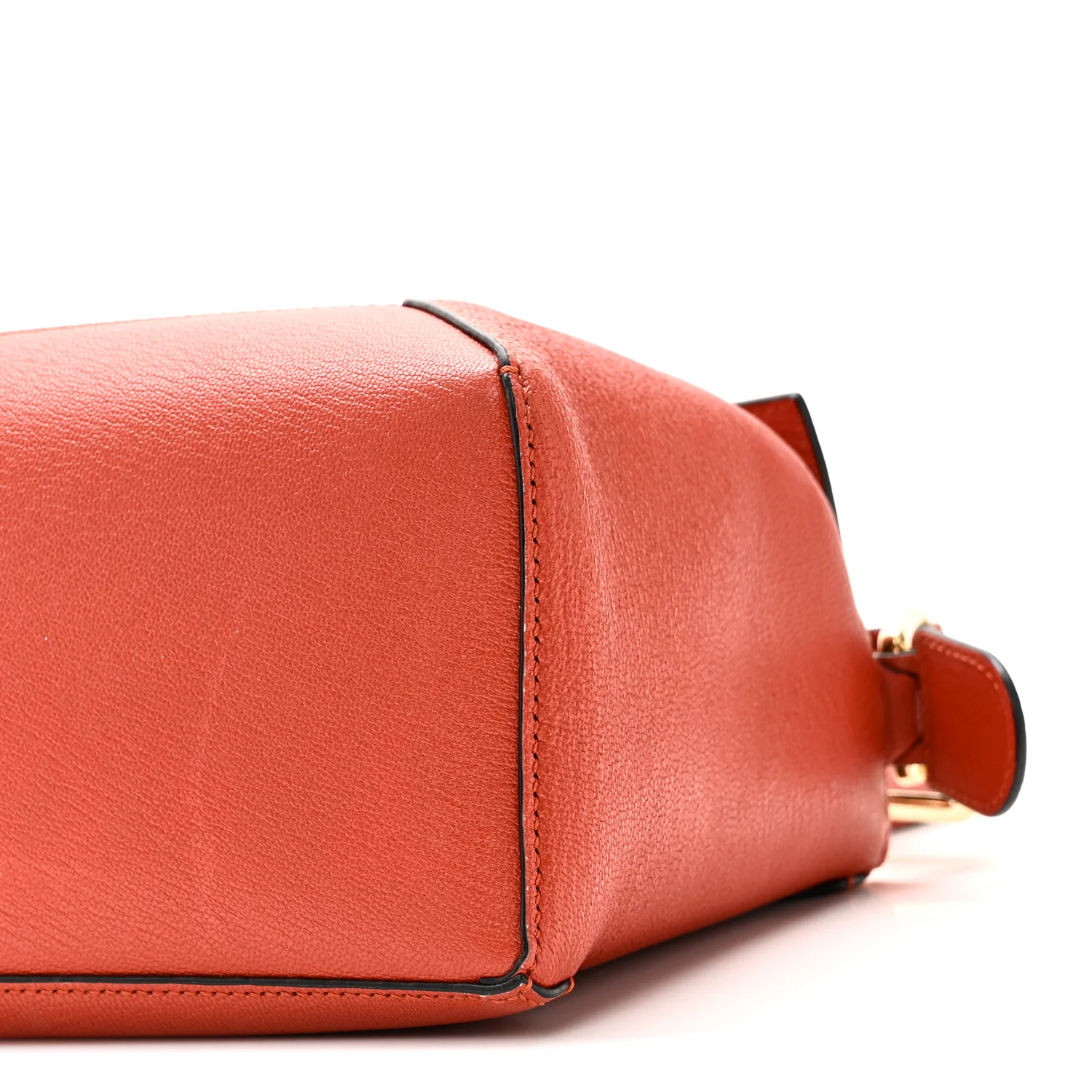 Goatskin Small Puzzle Bag Orange - Image 9