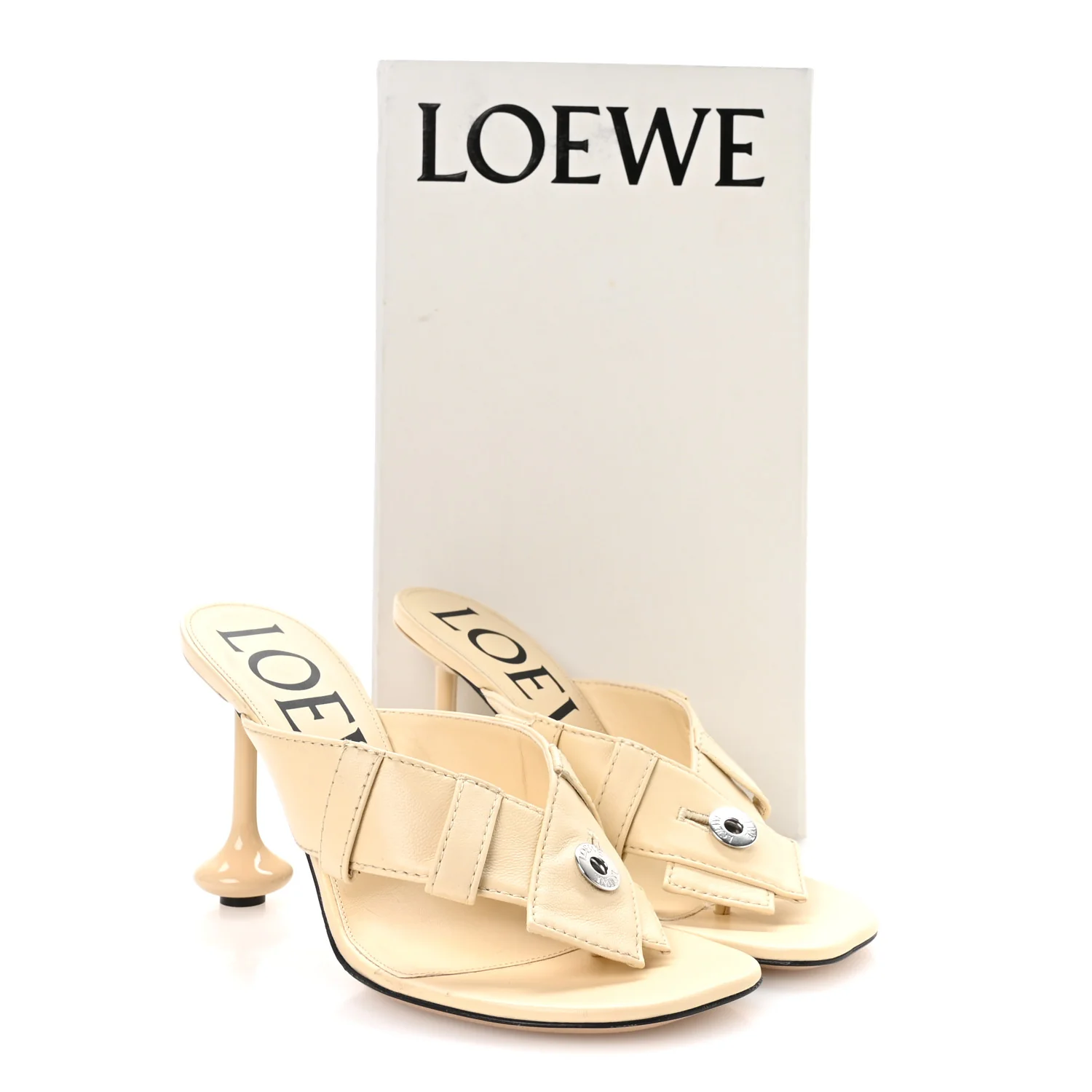 Goatskin Toy Panta Sandals 38 Oat Milk - Image 9