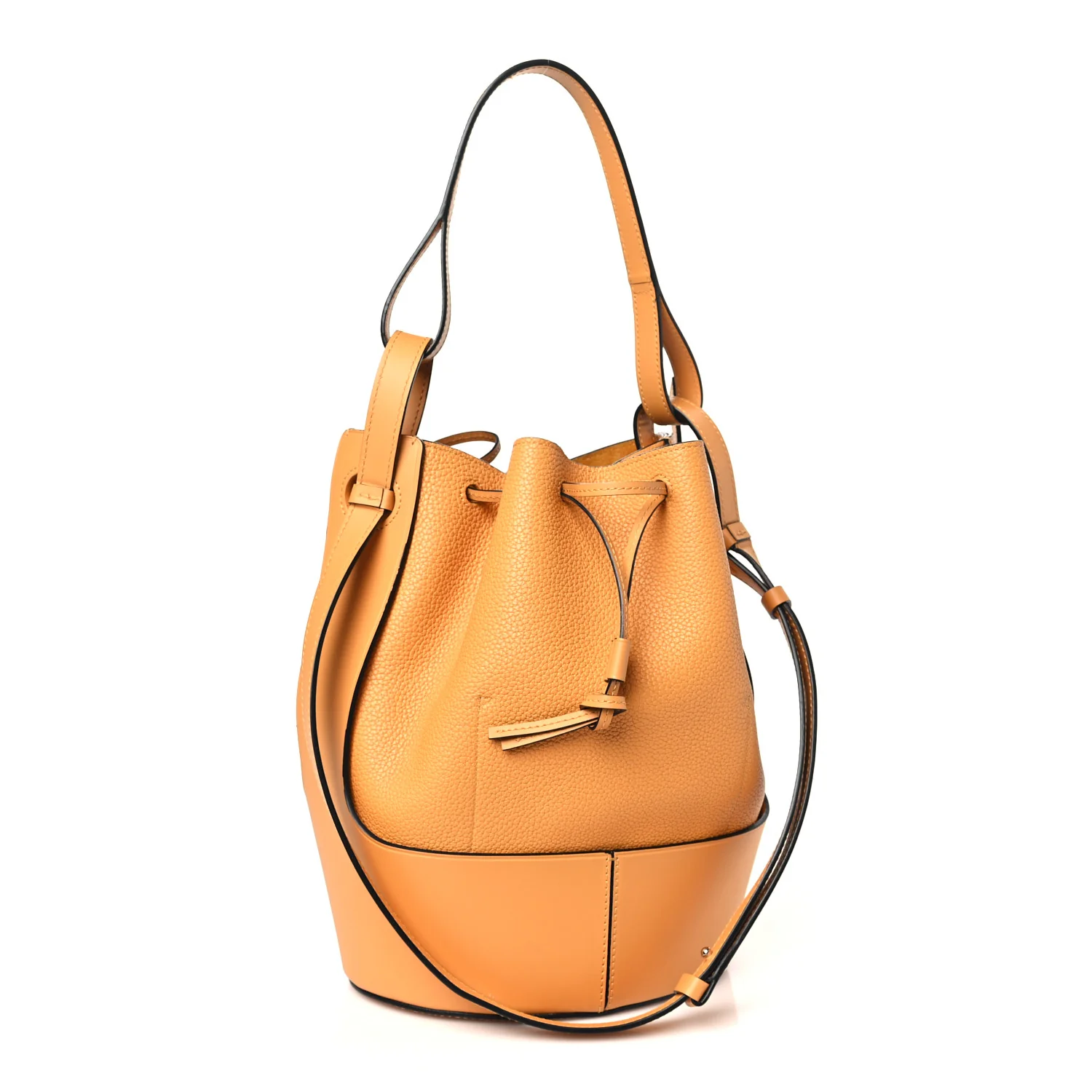 Grained Calfskin Medium Balloon Bag Saffron Yellow - Image 3