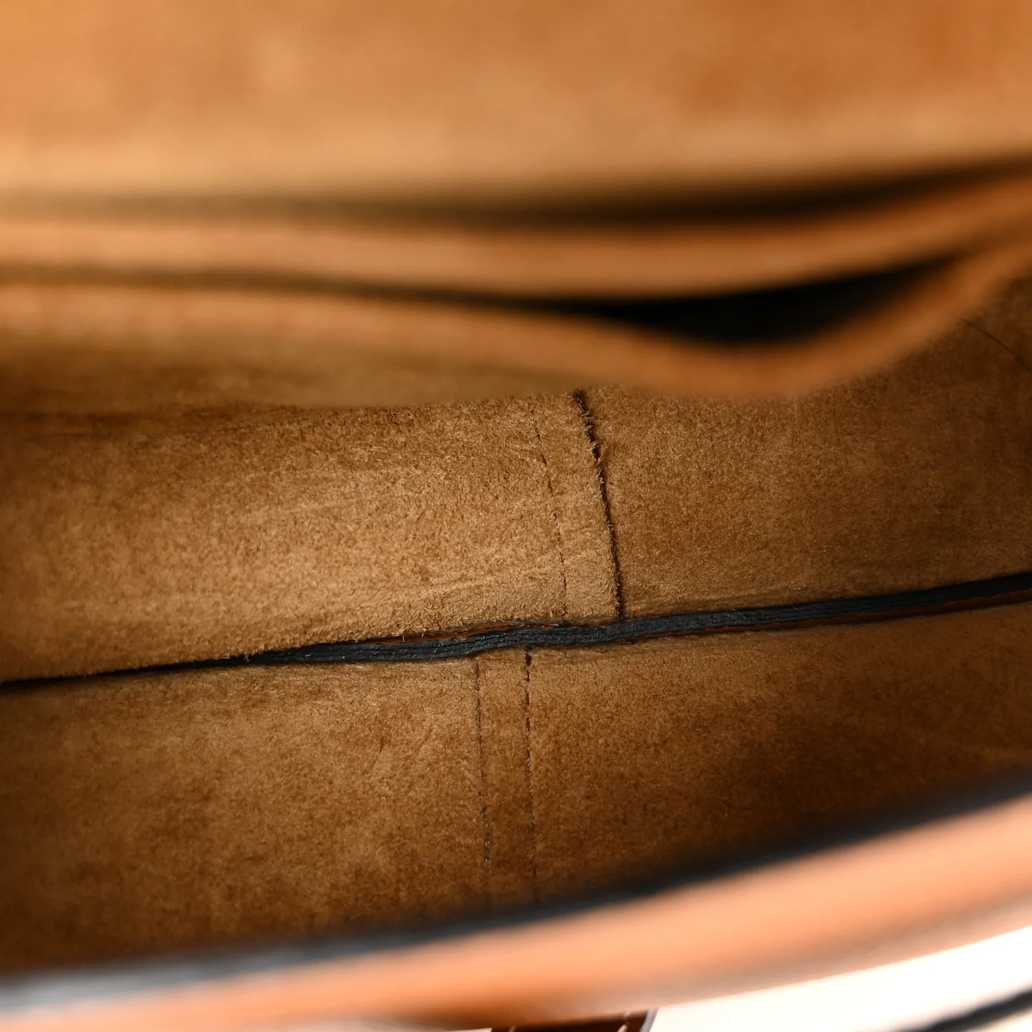 Grained Calfskin Mini Gate Crossbody Bag Caramel Pecan - Image 5