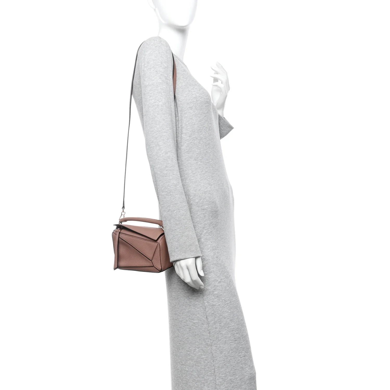 Grained Calfskin Mini Puzzle Bag Dark Blush - Image 2