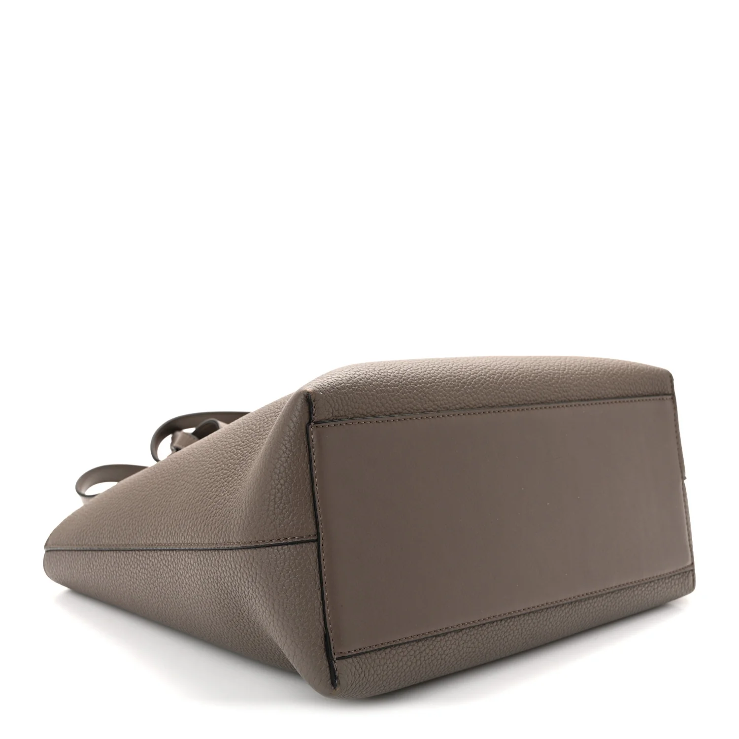 Grained Calfskin Small Anagram Tote Dark Taupe - Image 4