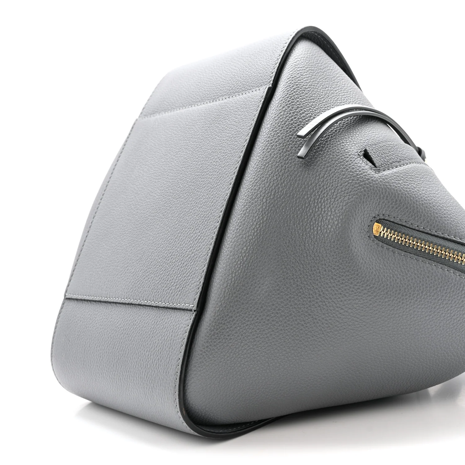 Grained Calfskin Small Hammock Shoulder Bag Asphalt - Image 10