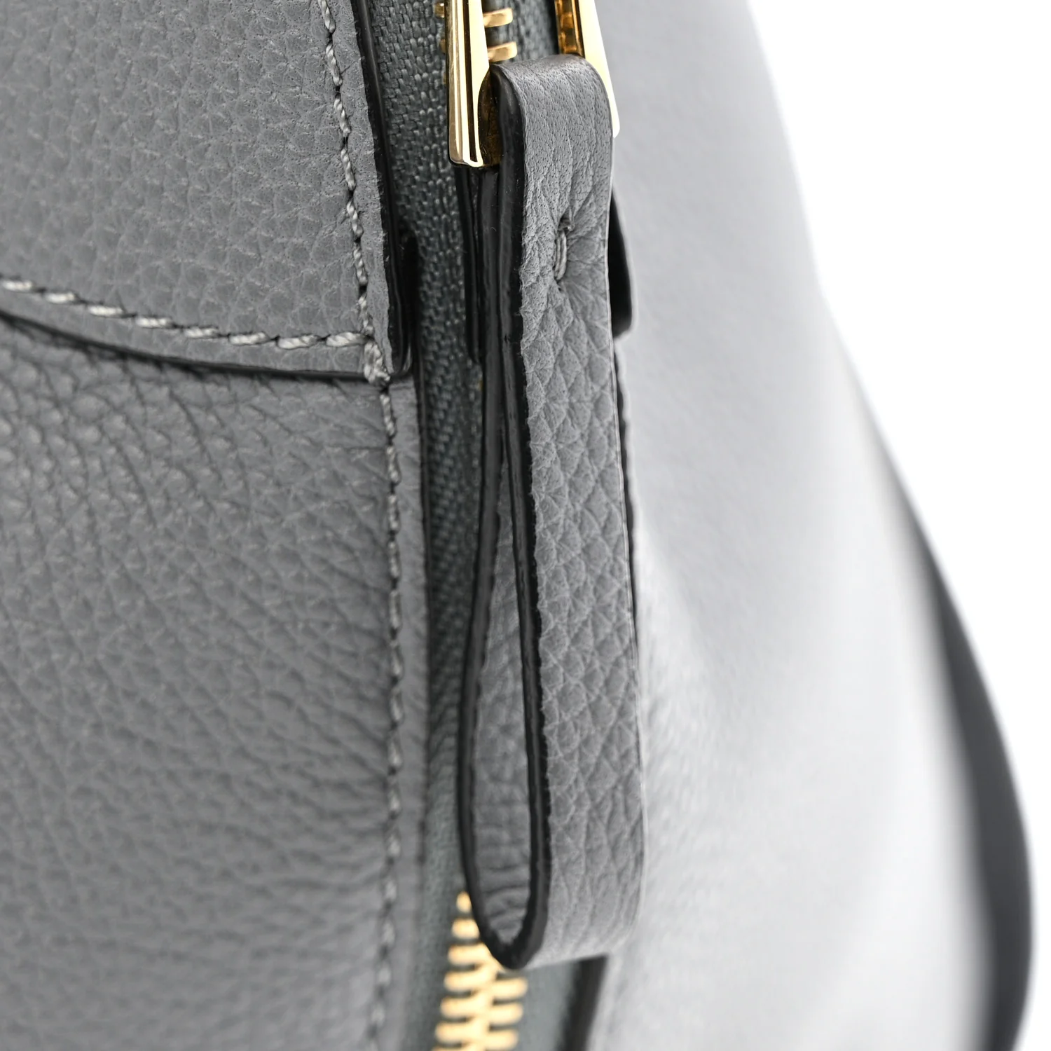 Grained Calfskin Small Hammock Shoulder Bag Asphalt - Image 12