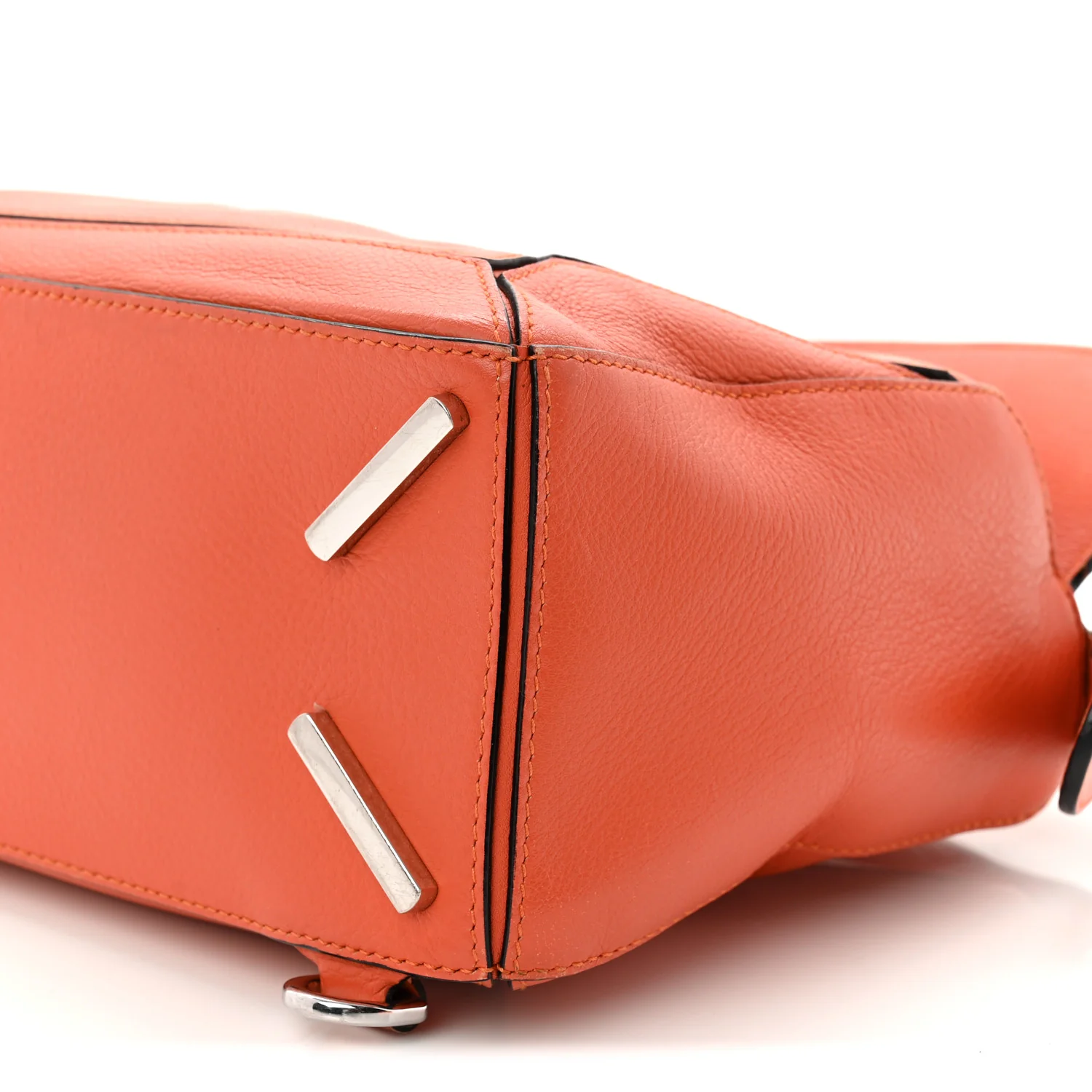 Grained Calfskin Small Puzzle Bag Orange - Image 10
