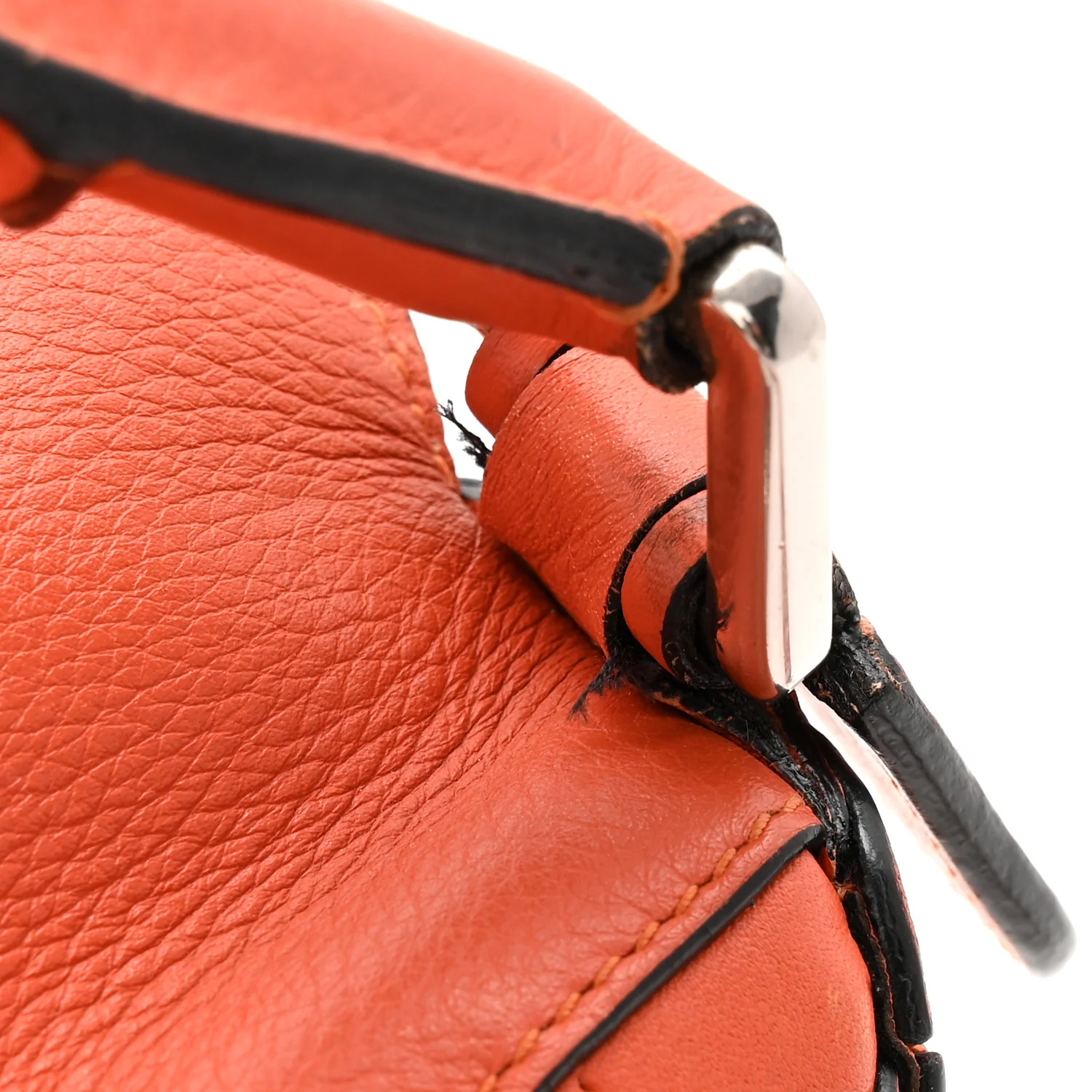 Grained Calfskin Small Puzzle Bag Orange - Image 11