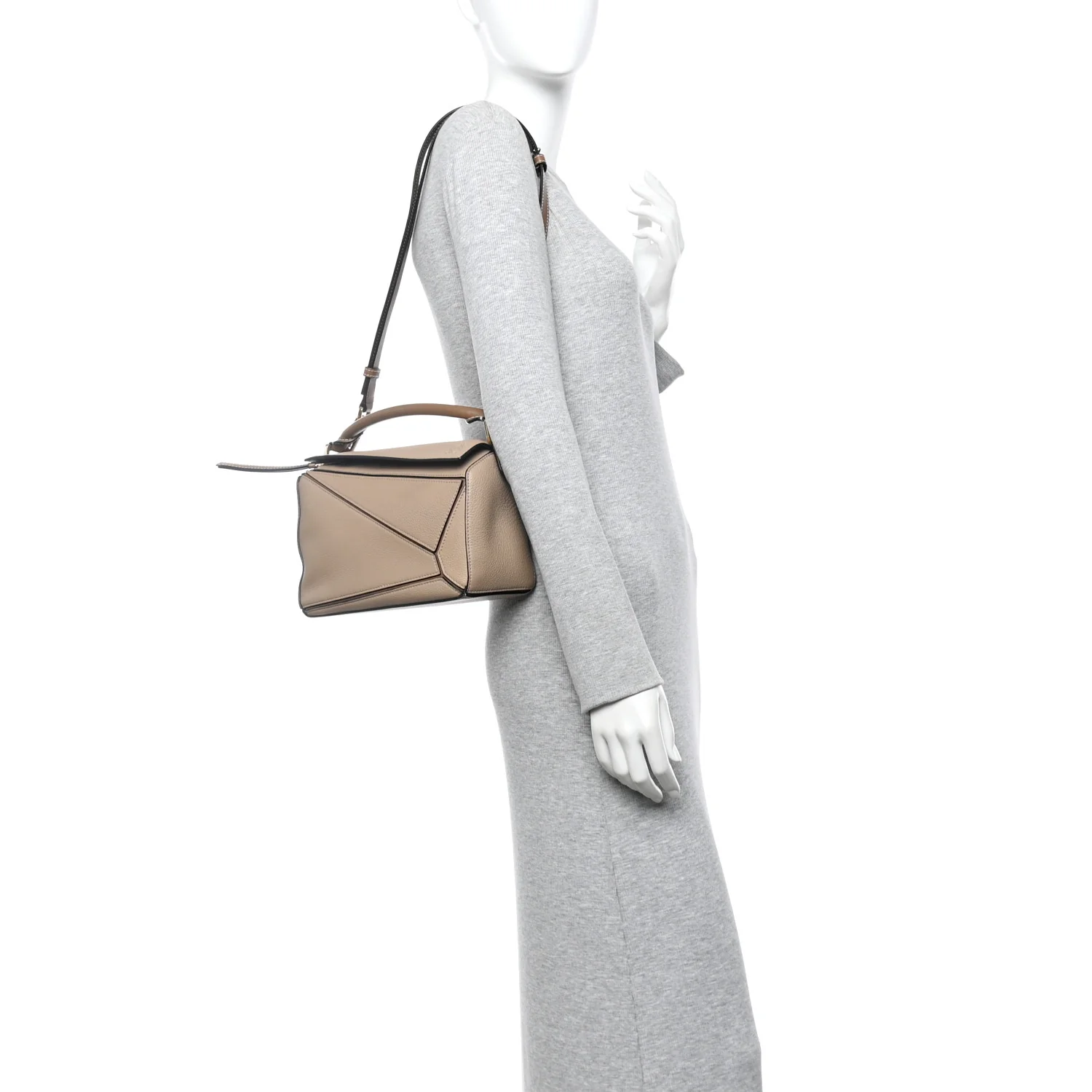 Grained Calfskin Small Puzzle Bag Sand Mink - Image 2