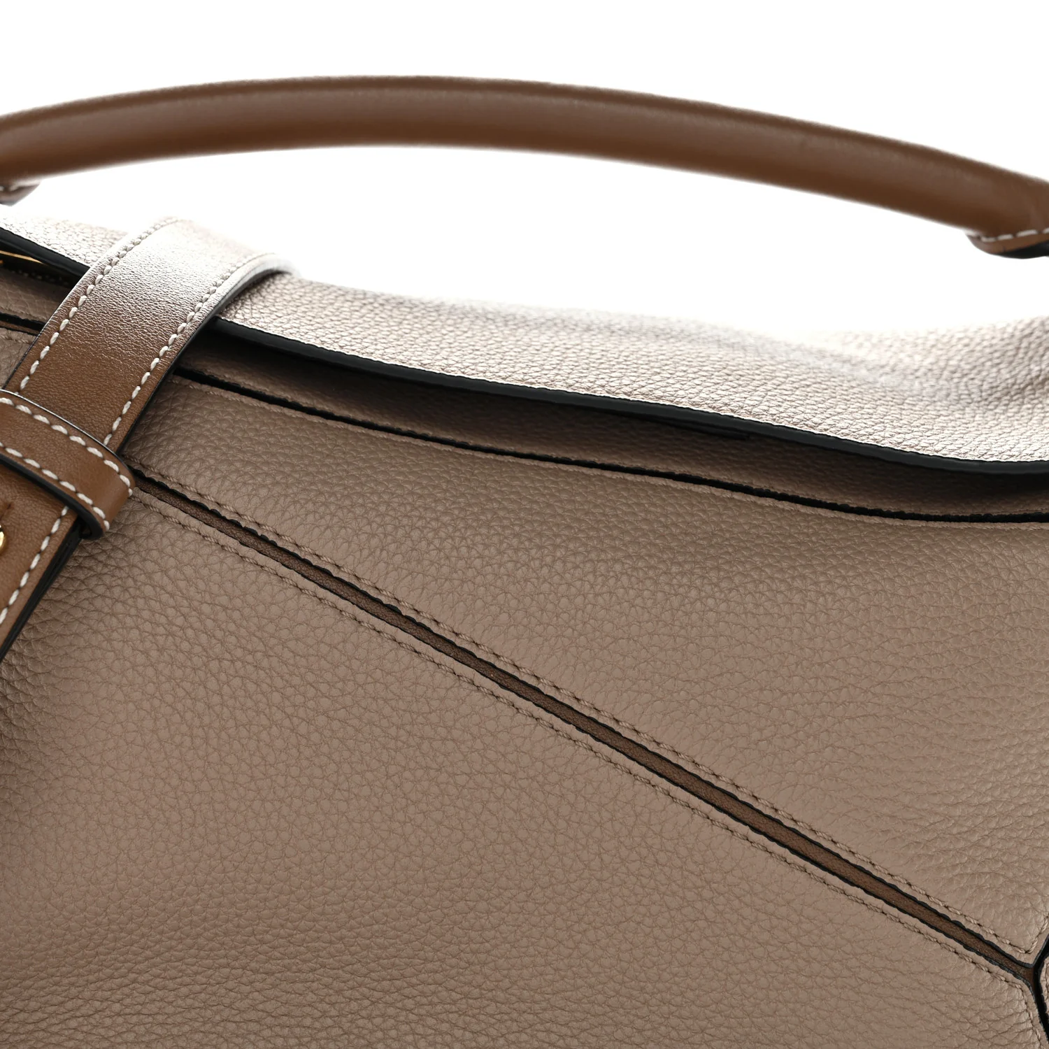 Grained Calfskin Small Puzzle Bag Sand Mink - Image 9