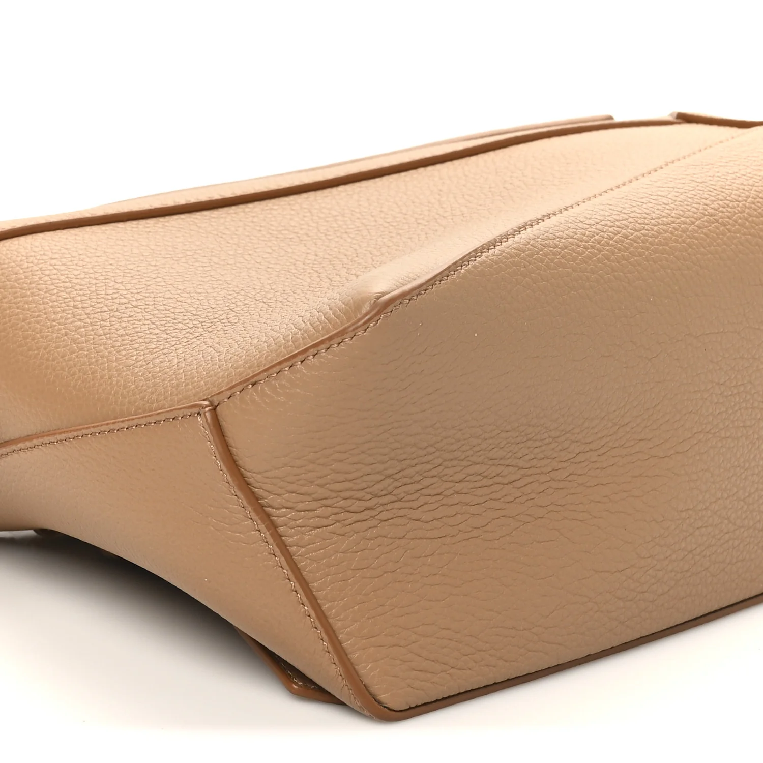 Grained Calfskin Small Puzzle Edge Bag Toffee - Image 8