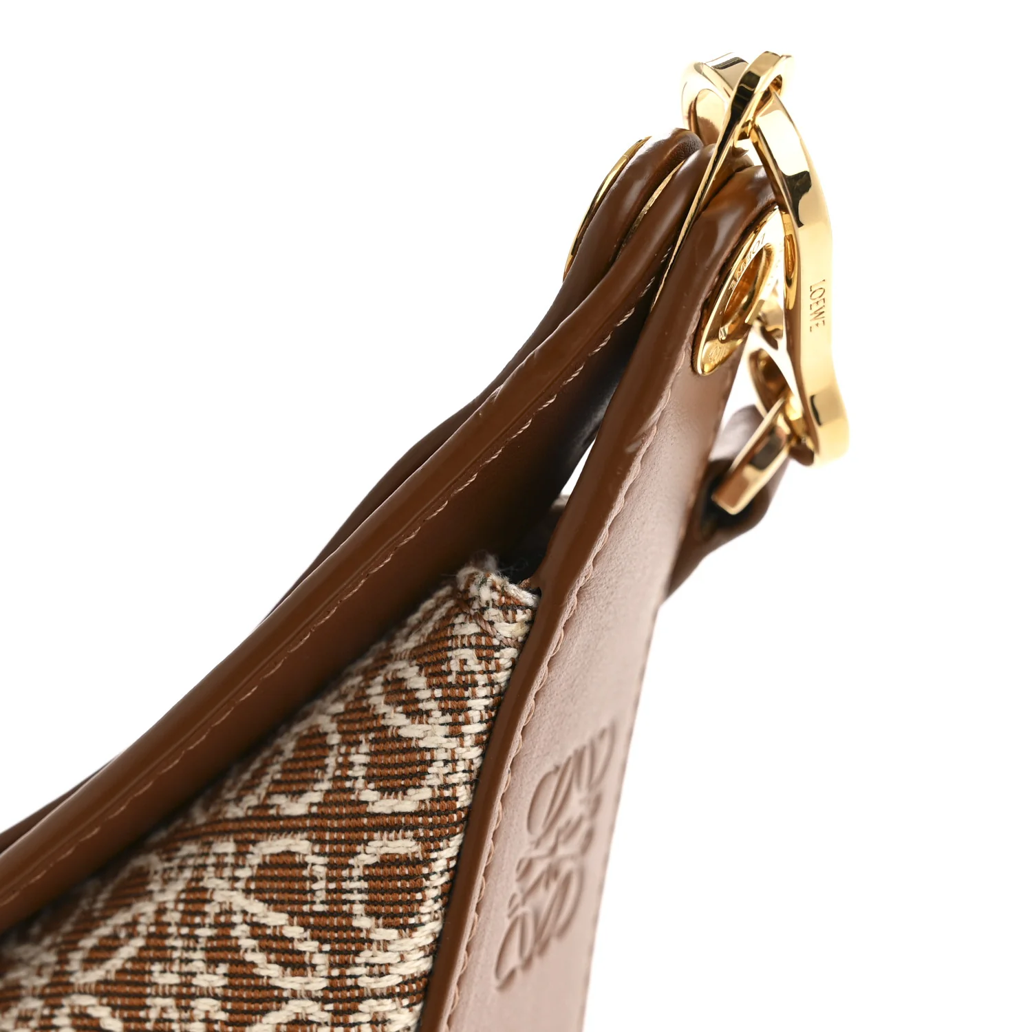 Jacquard Anagram Calfskin Luna Bag Tan Pecan - Image 10