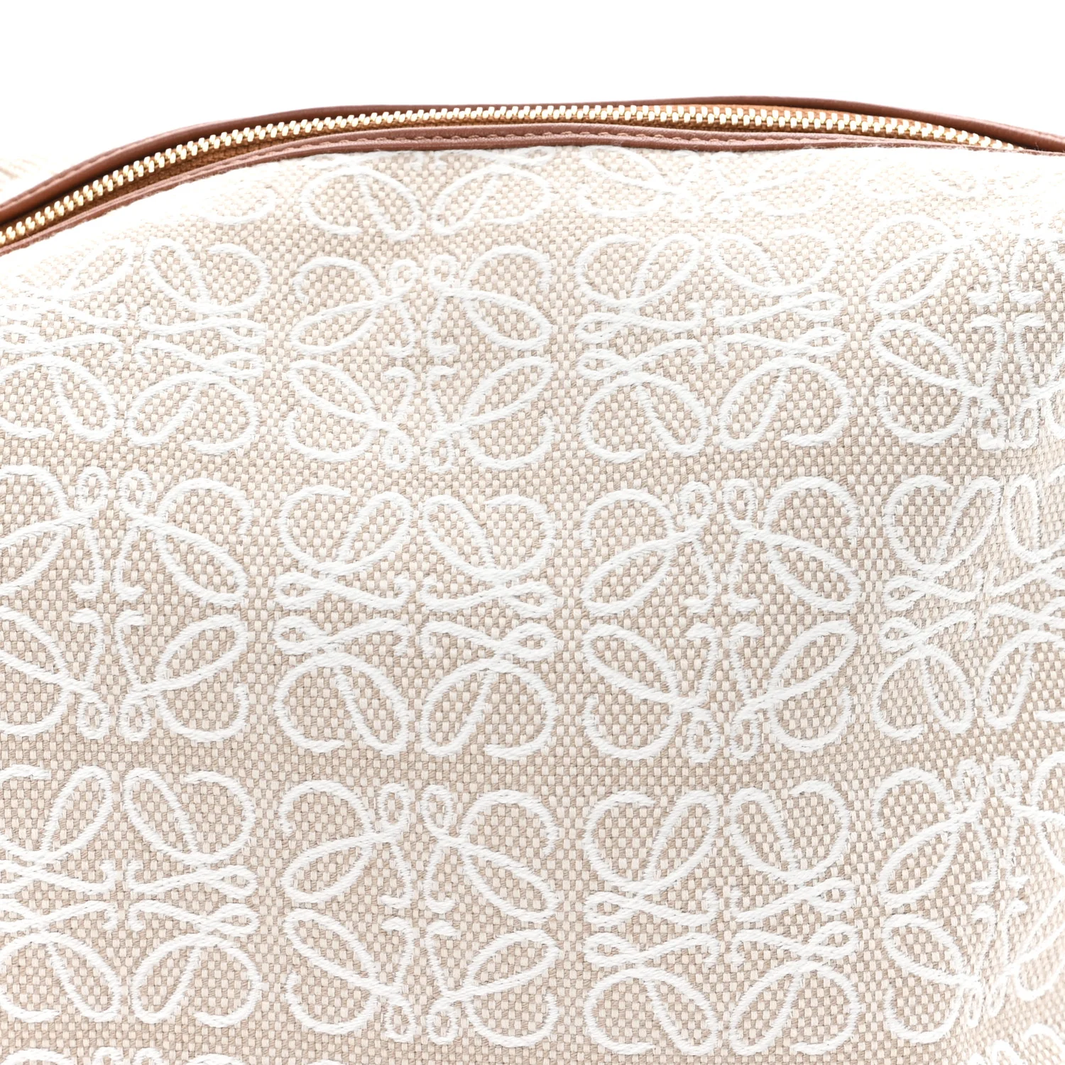 Jacquard Anagram Calfskin Medium Cubi Bag Ecru Tan - Image 7