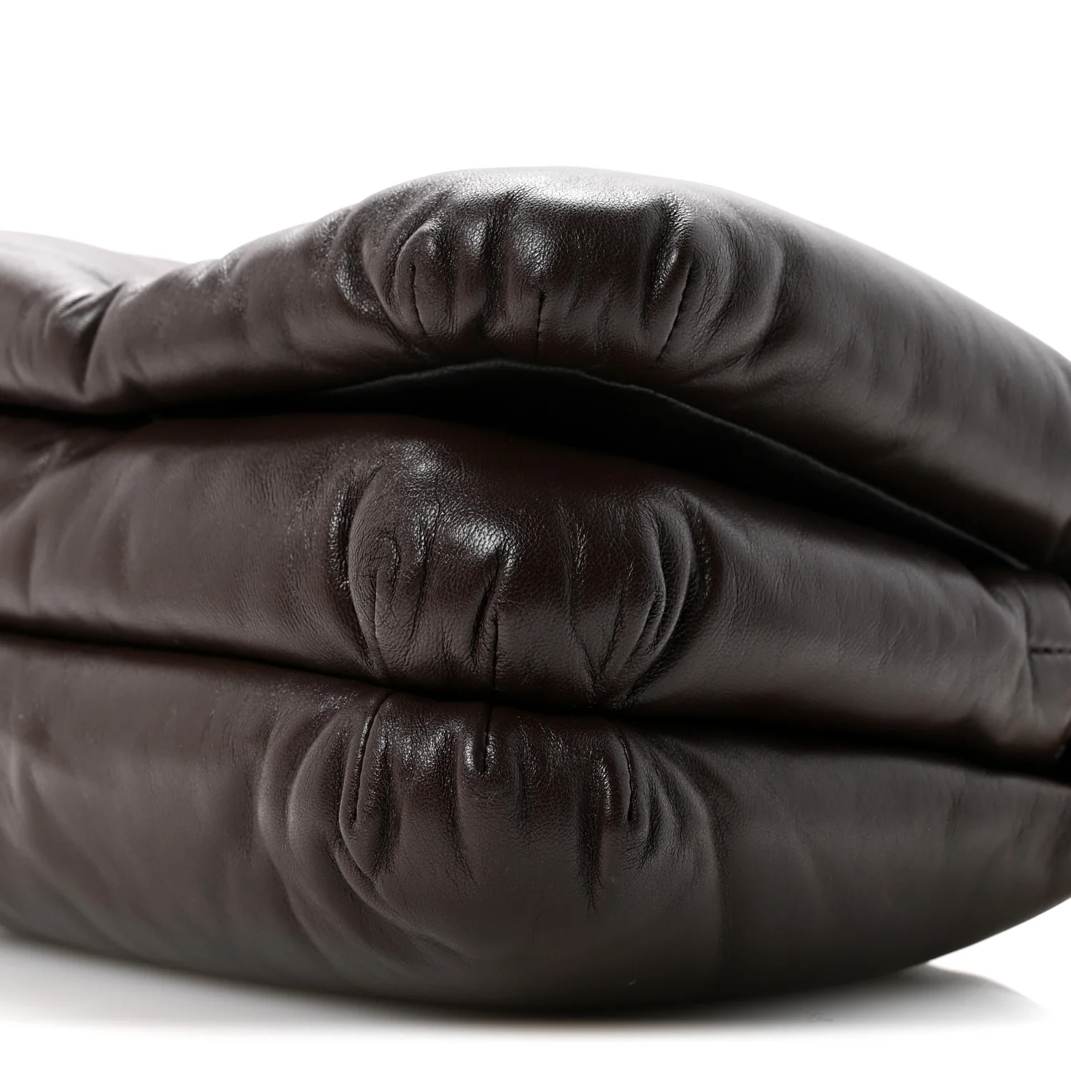 Lambskin Goya Puffer Bag Dark Chocolate - Image 10
