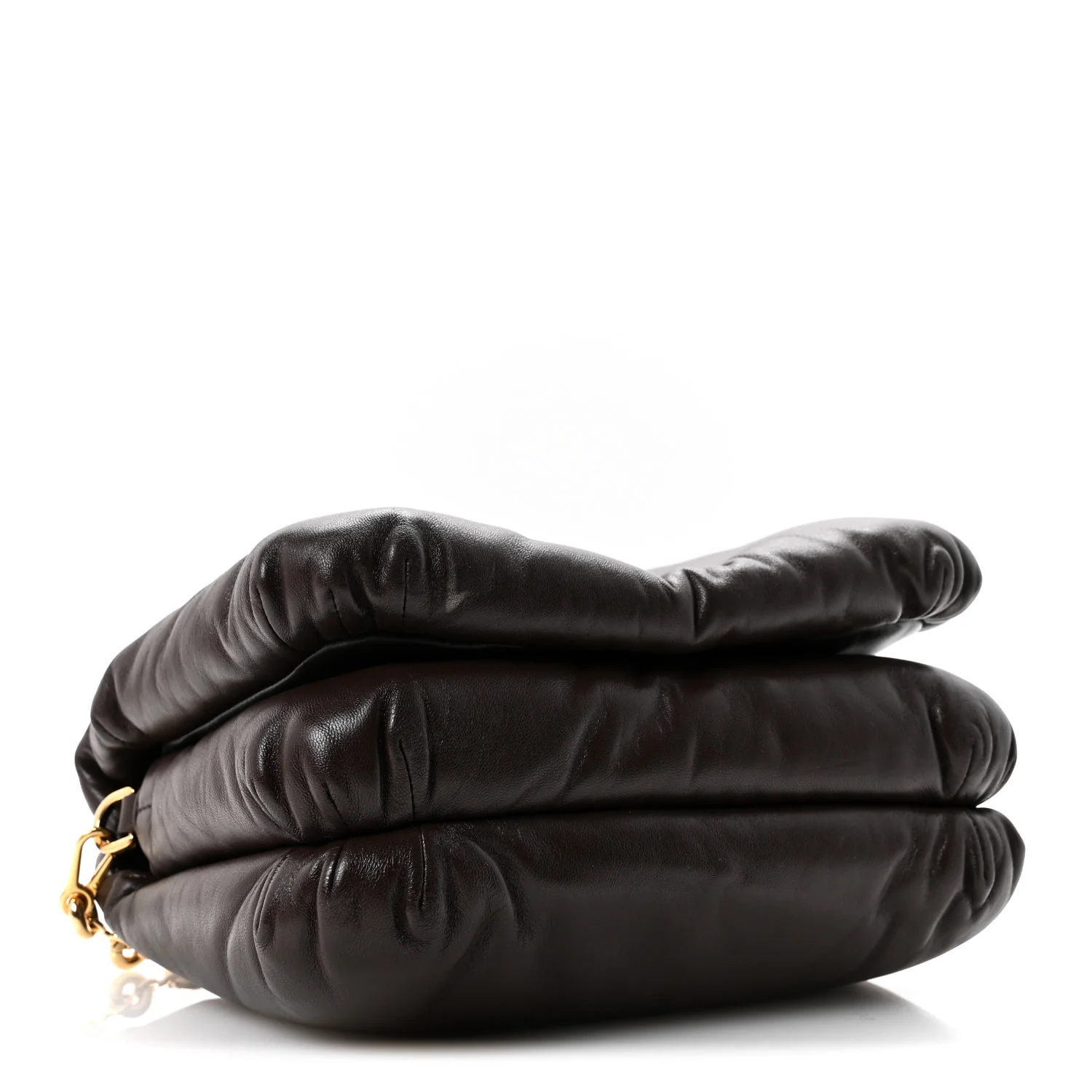 Lambskin Goya Puffer Bag Dark Chocolate - Image 4