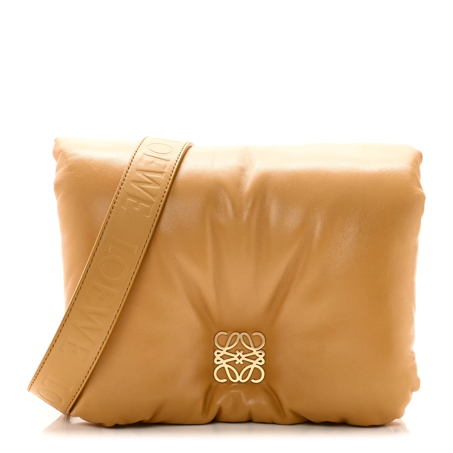 Lambskin Goya Puffer Bag Oak