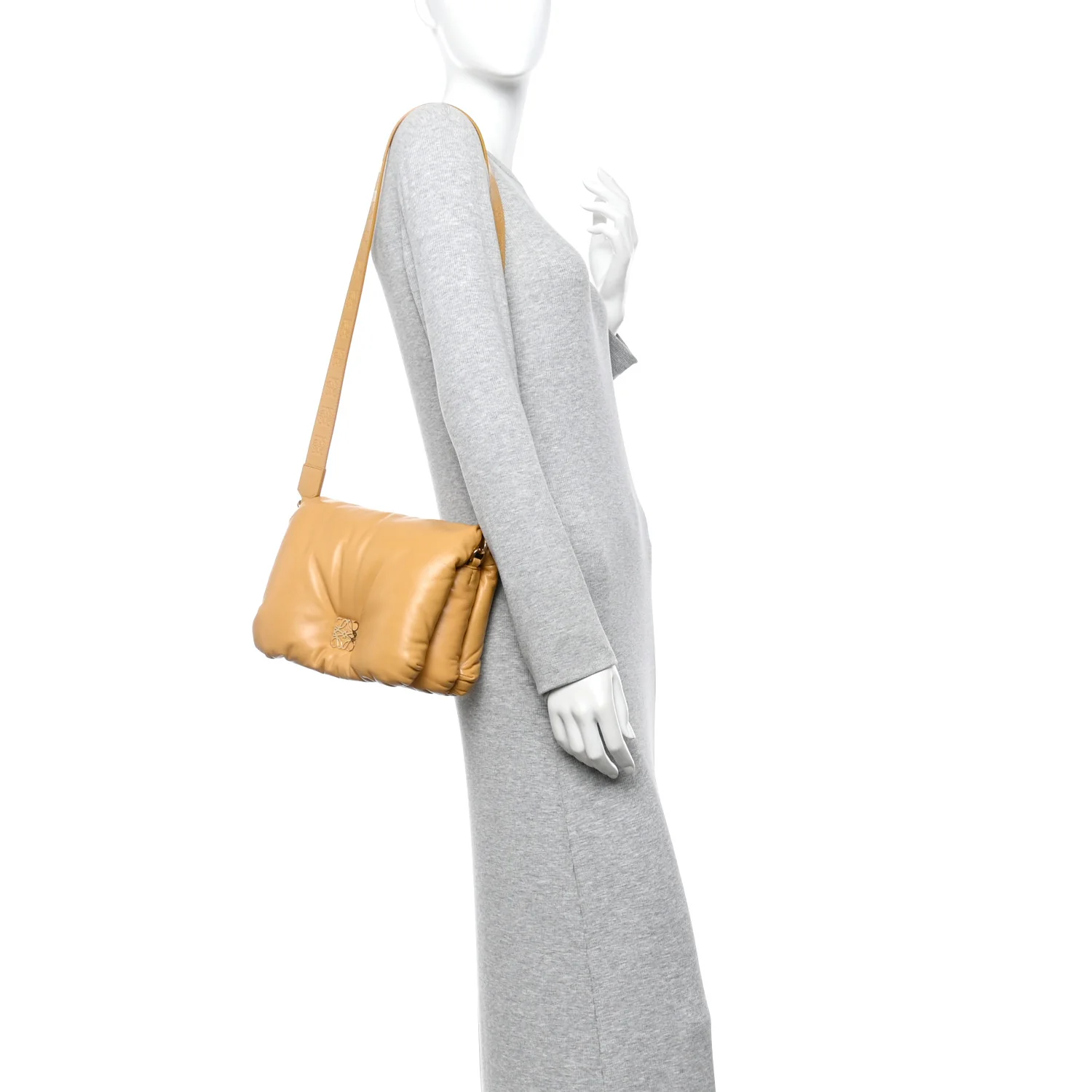 Lambskin Goya Puffer Bag Oak - Image 2