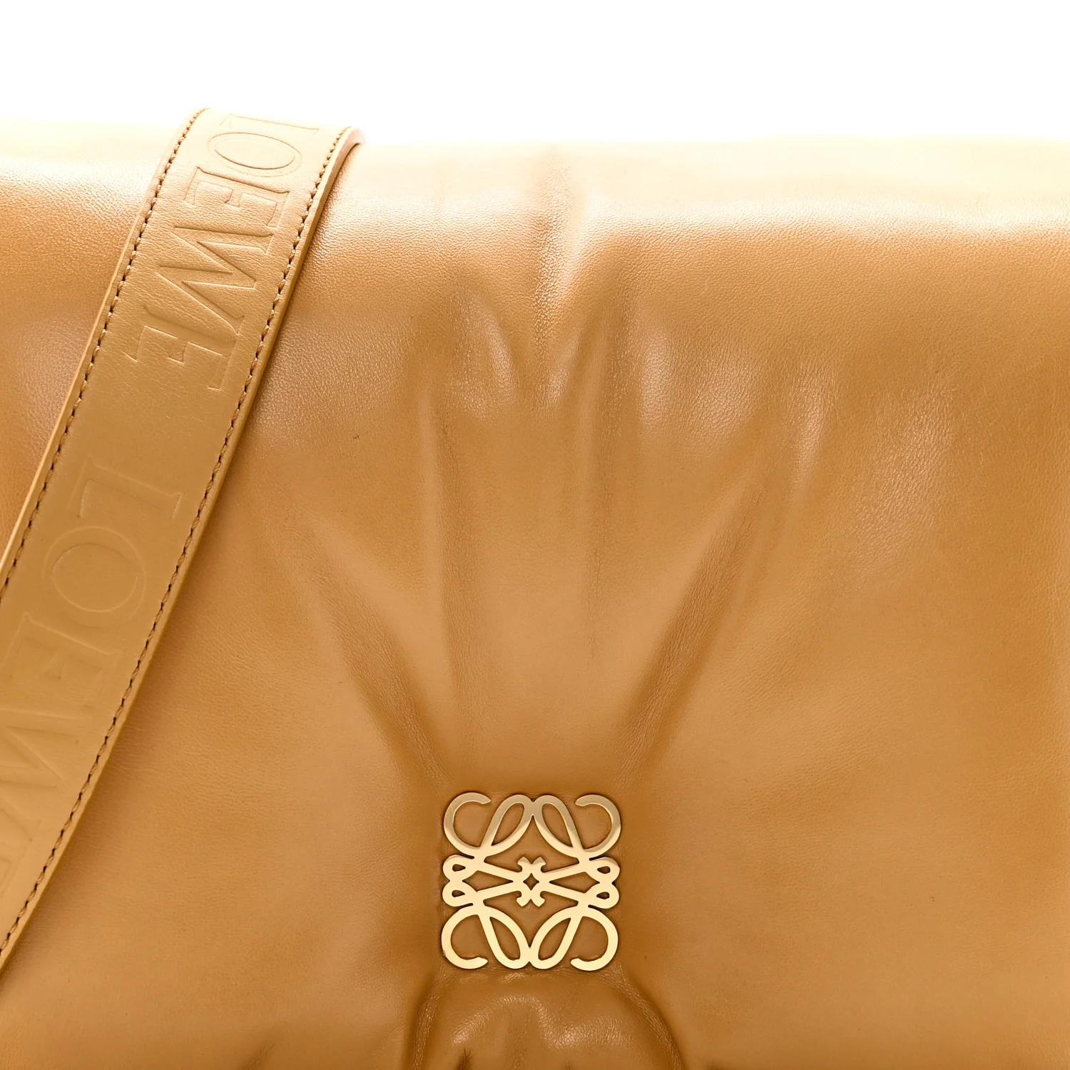 Lambskin Goya Puffer Bag Oak - Image 7