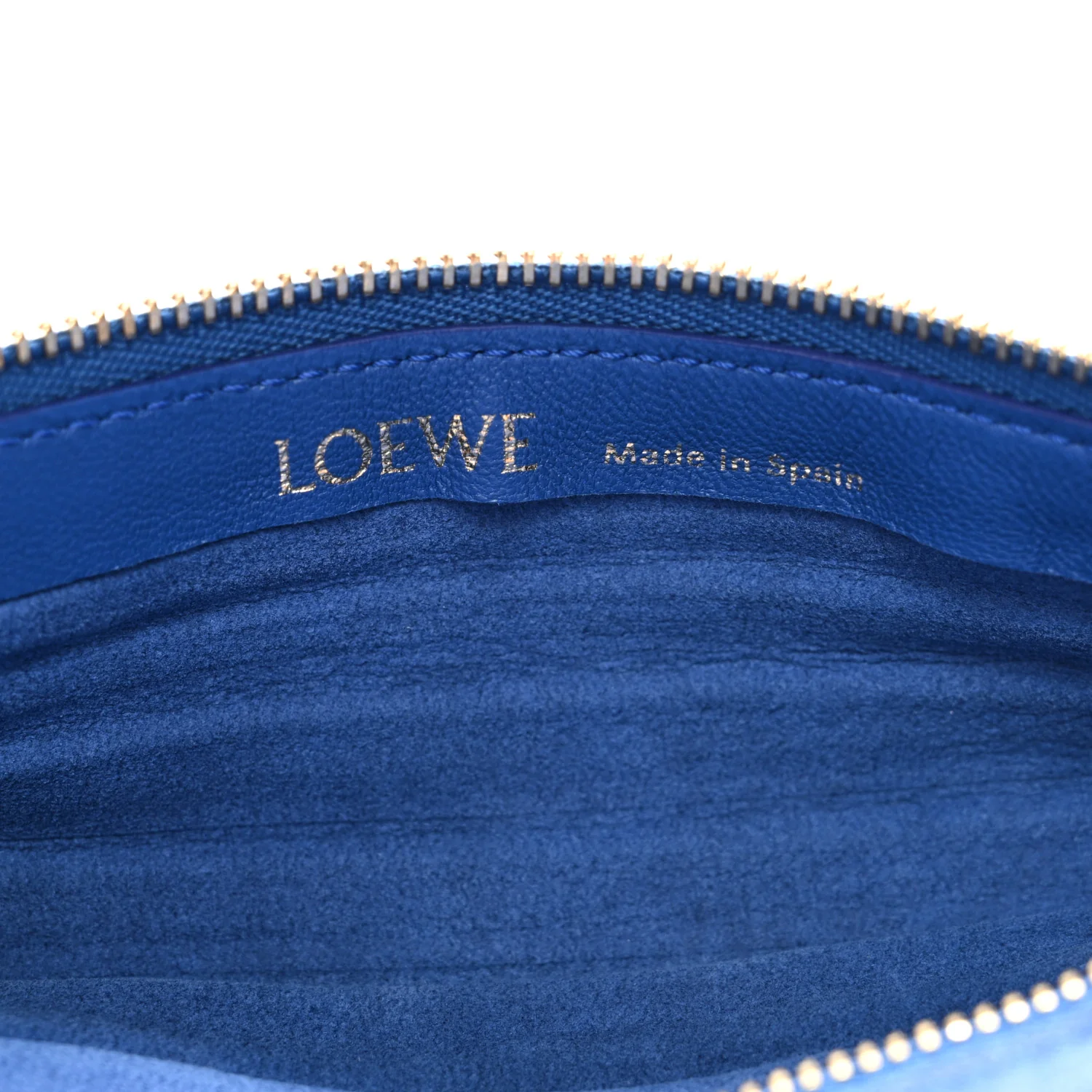 Lambskin Pleated Bracelet Pouch Shoulder Bag Royal Blue - Image 6