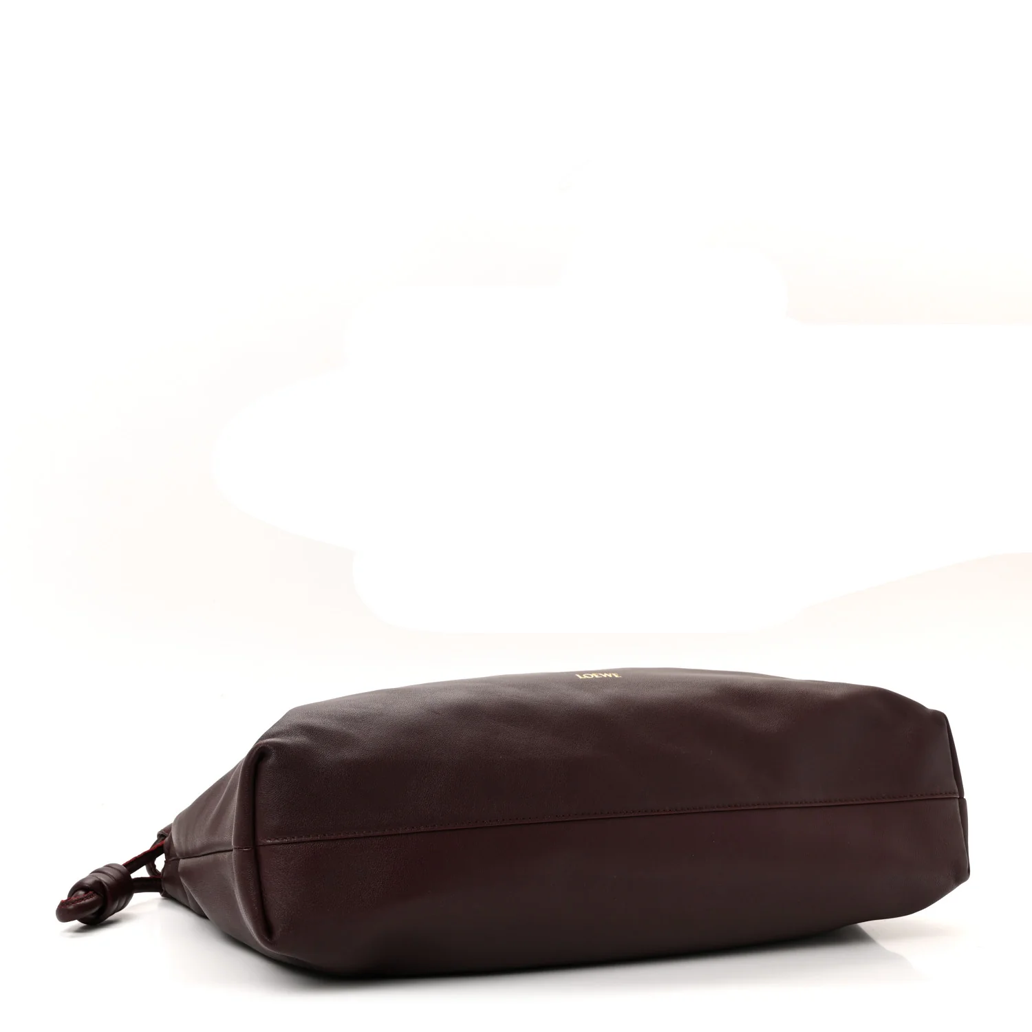 Mellow Nappa Donut Chain Large Flamenco Knot Clutch Dark Burgundy - Image 4