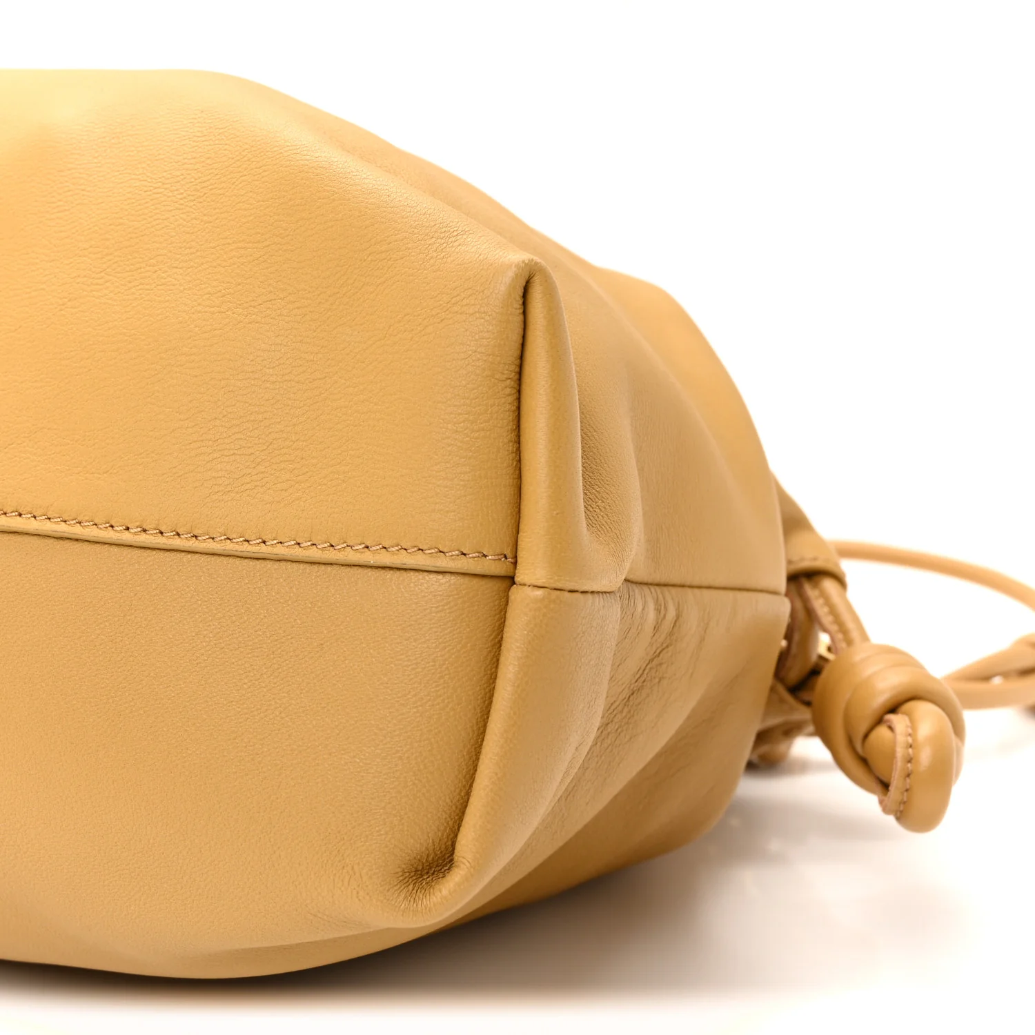 Mellow Nappa Donut Chain Large Flamenco Knot Clutch Sahara - Image 10