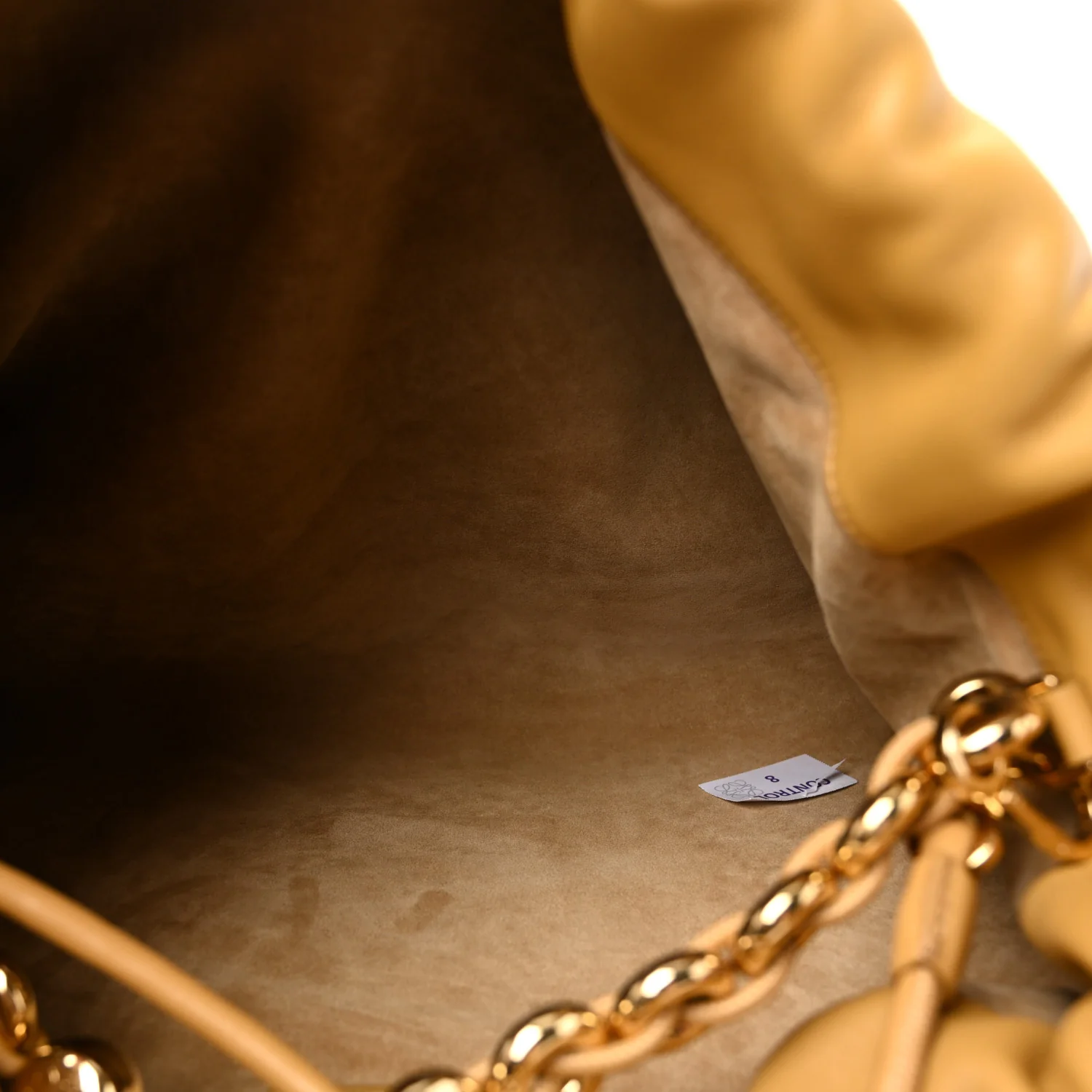Mellow Nappa Donut Chain Large Flamenco Knot Clutch Sahara - Image 5