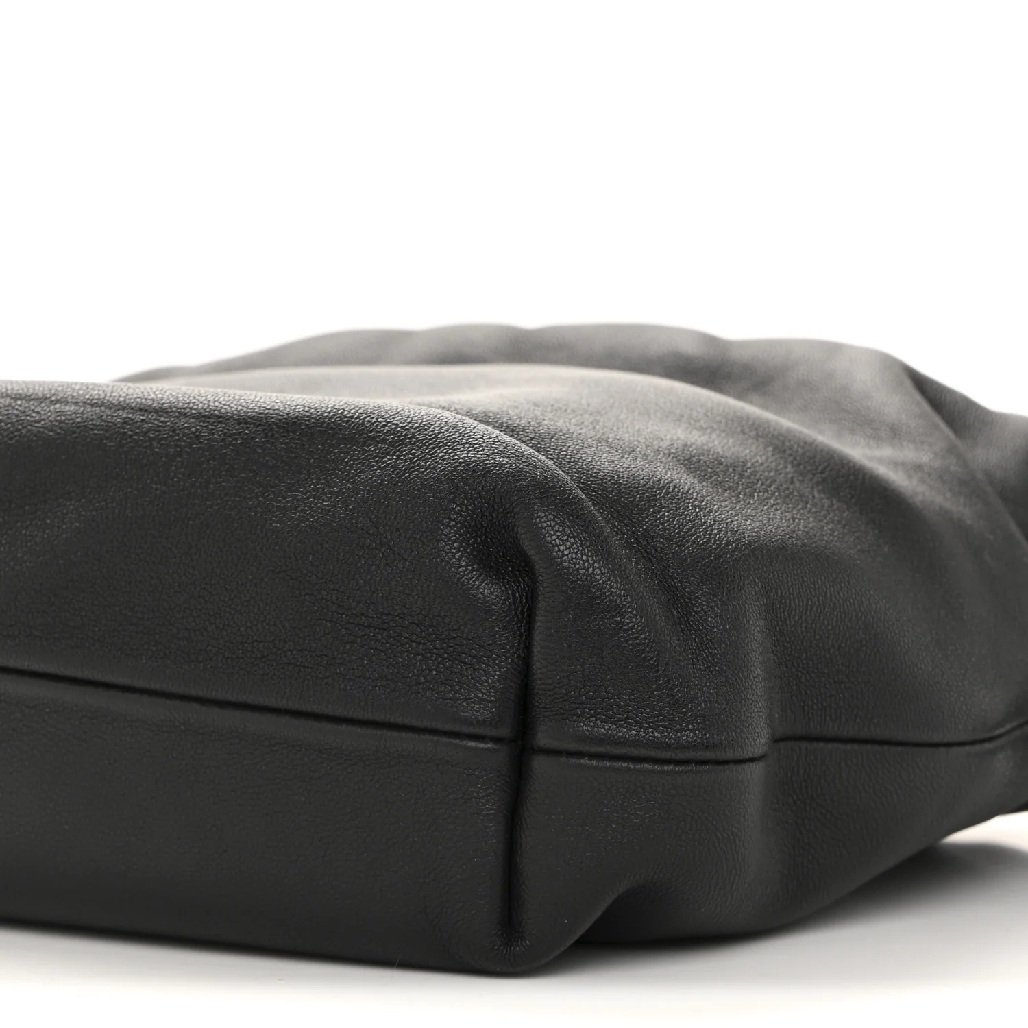 Mellow Nappa Donut Chain Mini Flamenco Knot Clutch Black - Image 10