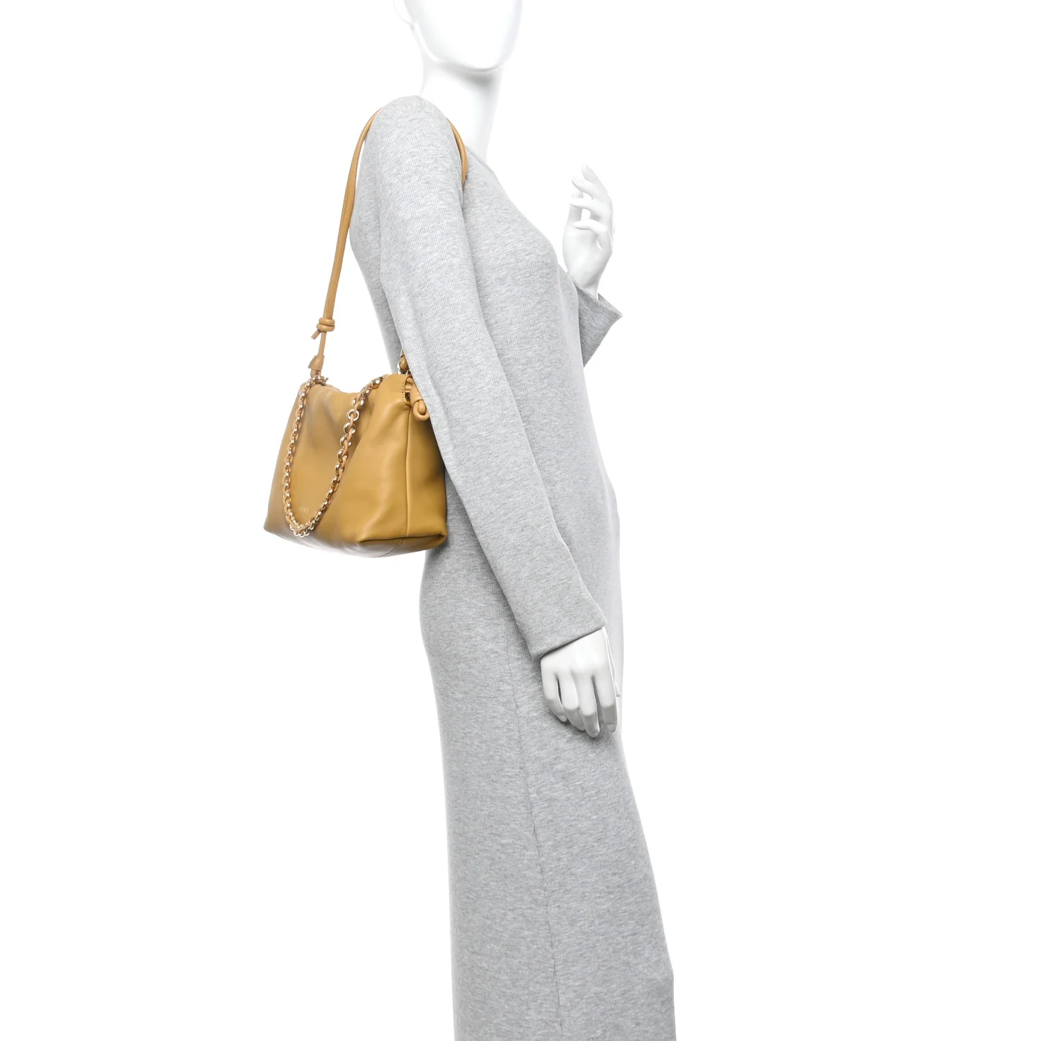 Mellow Nappa Donut Medium Chain Flamenco Knot Clutch Sahara - Image 2