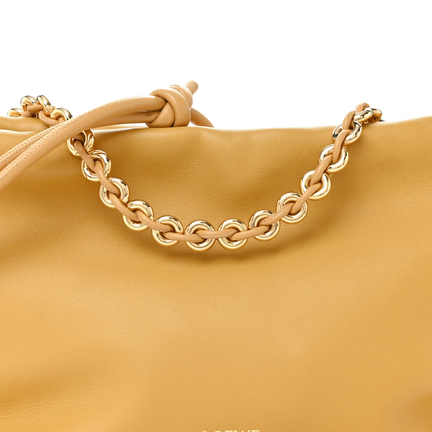 Mellow Nappa Donut Medium Chain Flamenco Knot Clutch Sahara - Image 8
