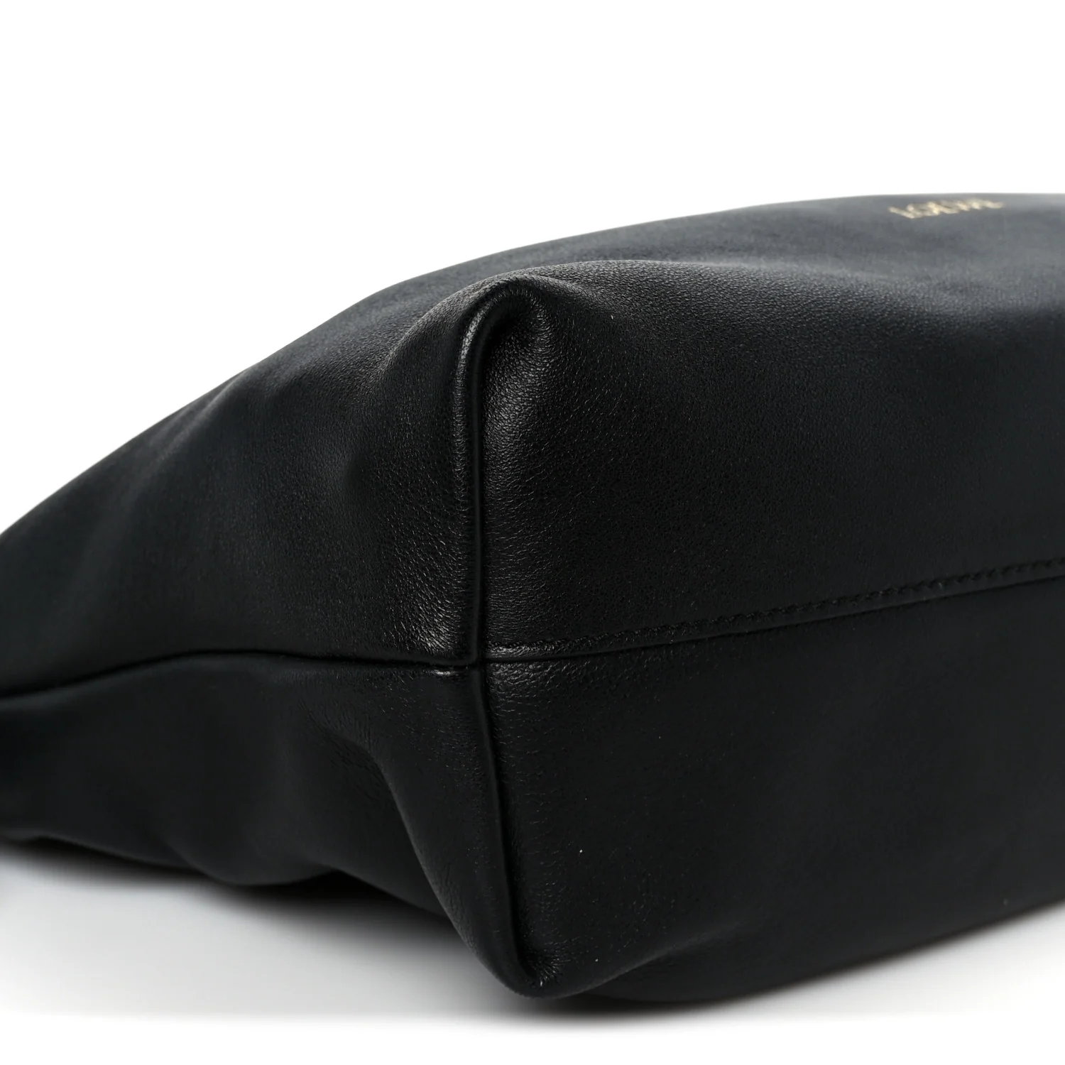 Mellow Nappa Medium Donut Chain Flamenco Knot Clutch Black - Image 9
