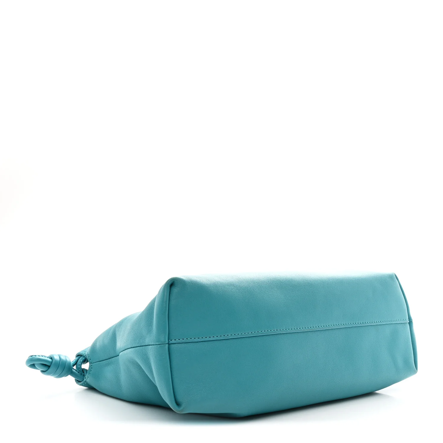 Mellow Nappa Medium Donut Chain Flamenco Knot Clutch Deep Turquoise - Image 4