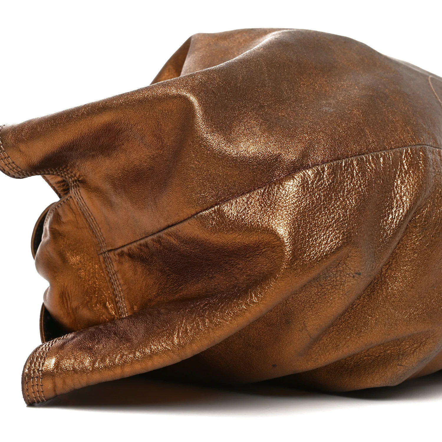 Metallic Nappa Aire Shoulder Bag Bronce - Image 8