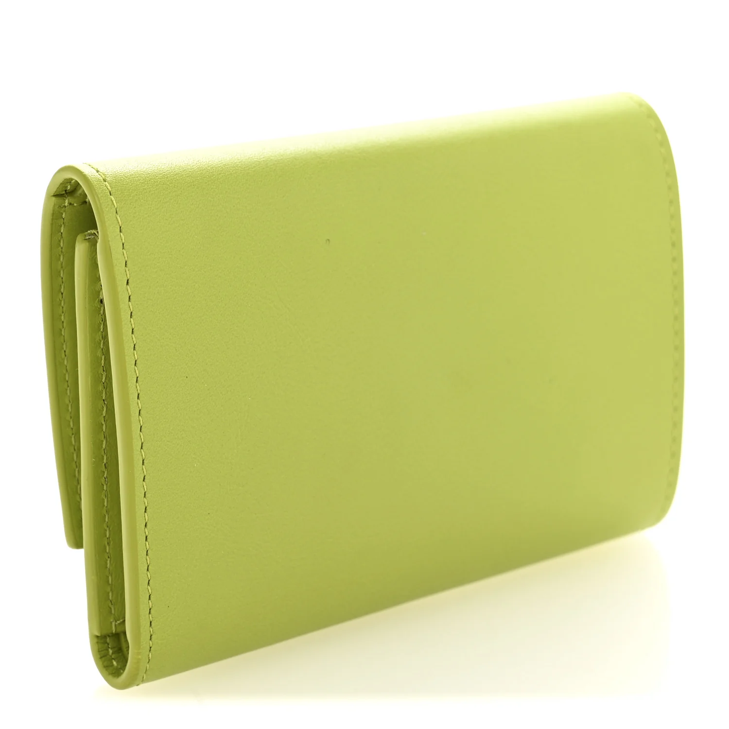 Nappa Calfskin Small Vertical Wallet Green - Image 3
