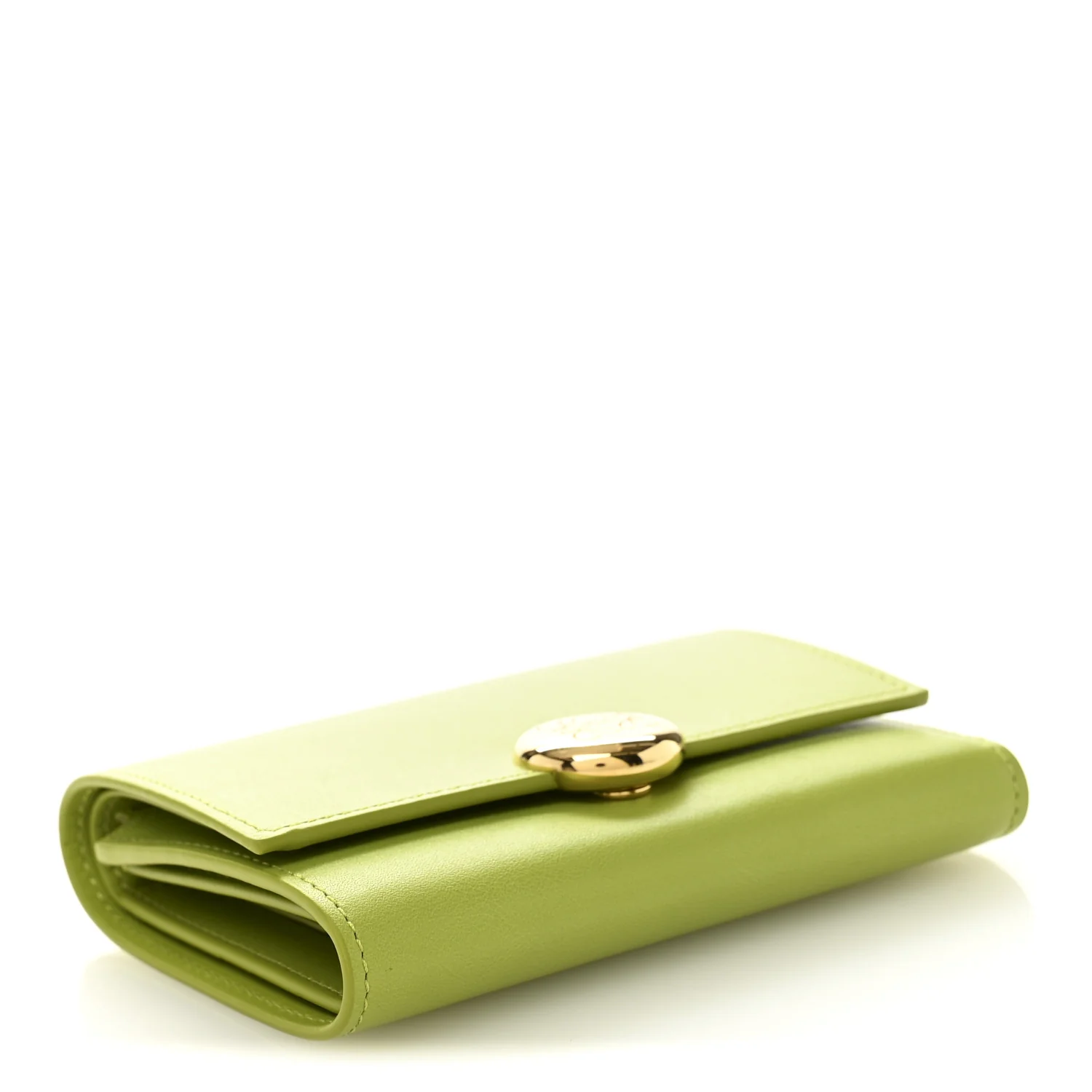 Nappa Calfskin Small Vertical Wallet Green - Image 4
