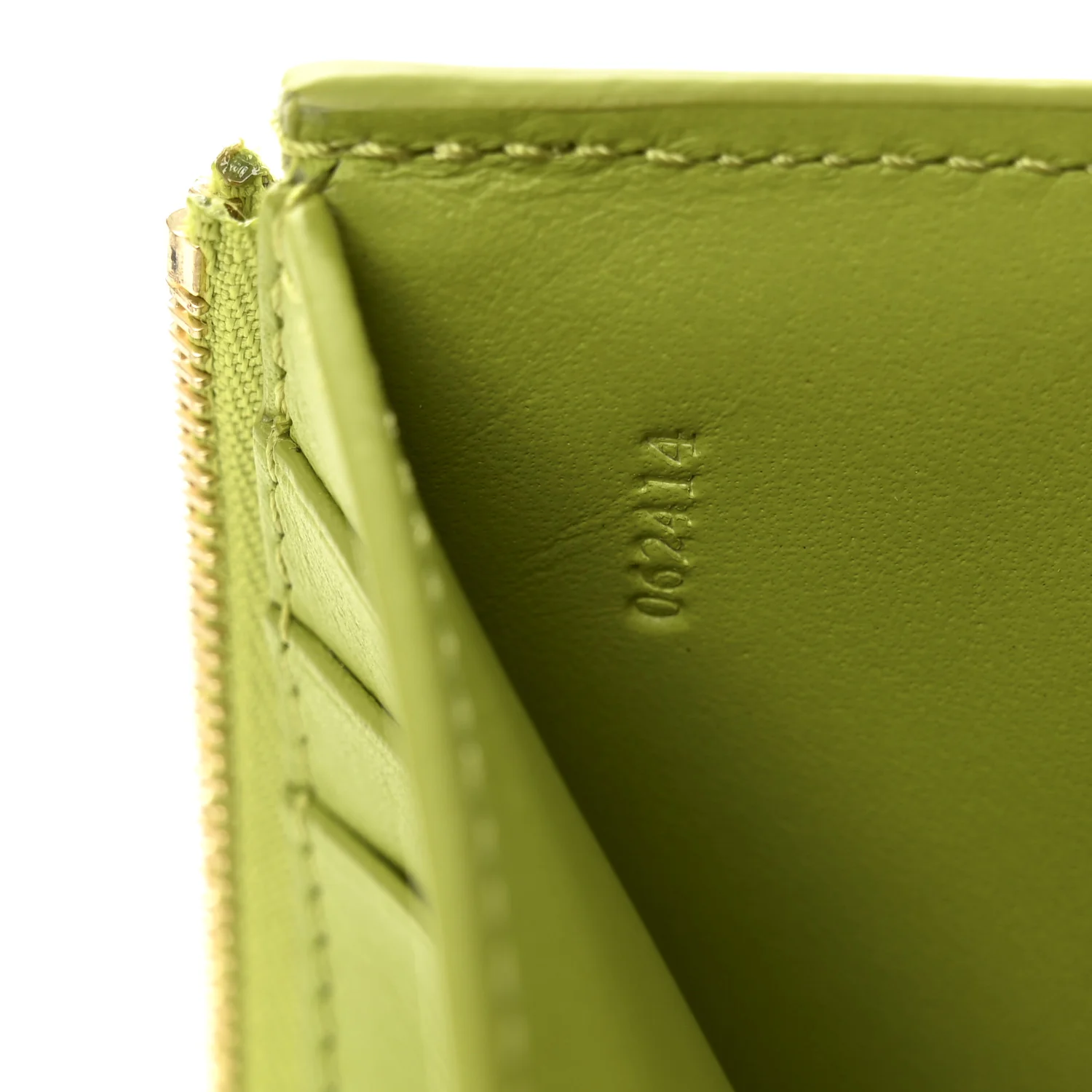 Nappa Calfskin Small Vertical Wallet Green - Image 7