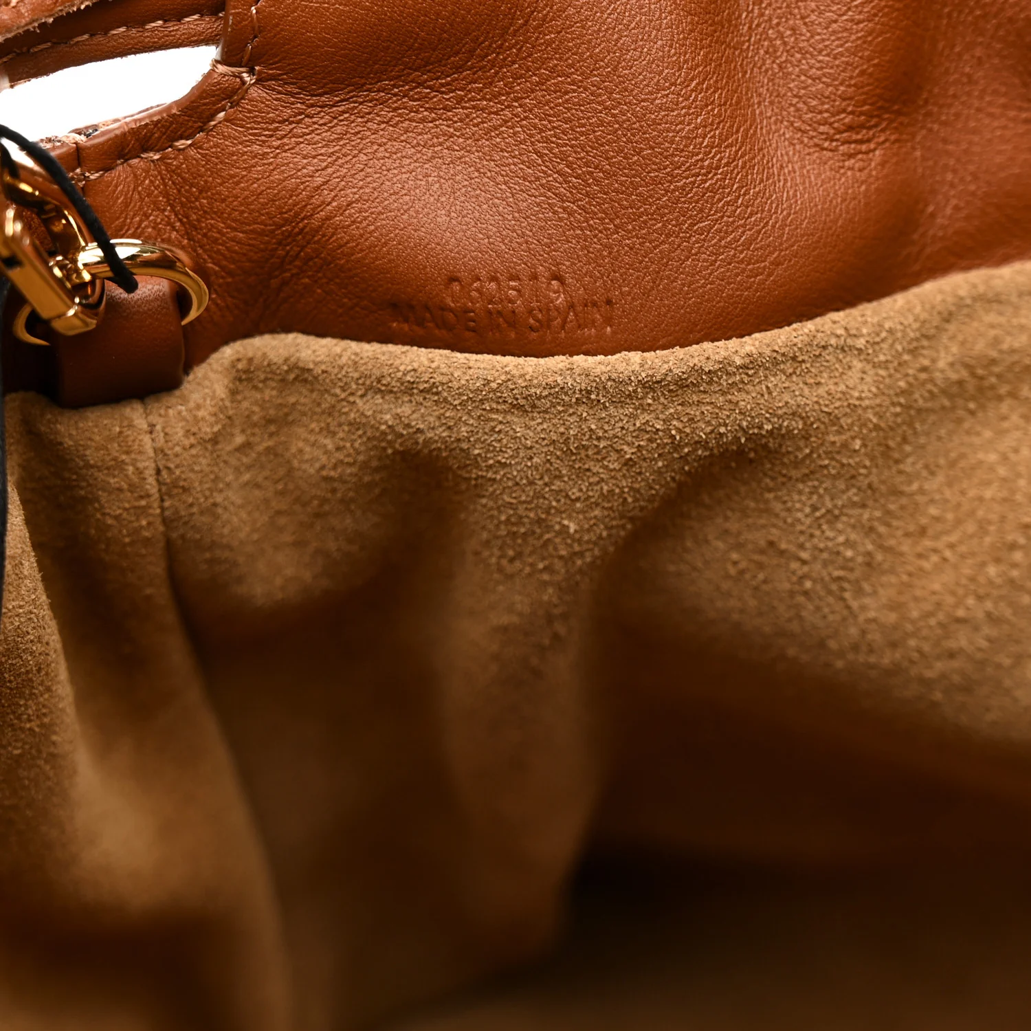 Nappa Calfskin Suede Medium Flamenco Landscape Knot Clutch Pecan Parrot Pink - Image 7