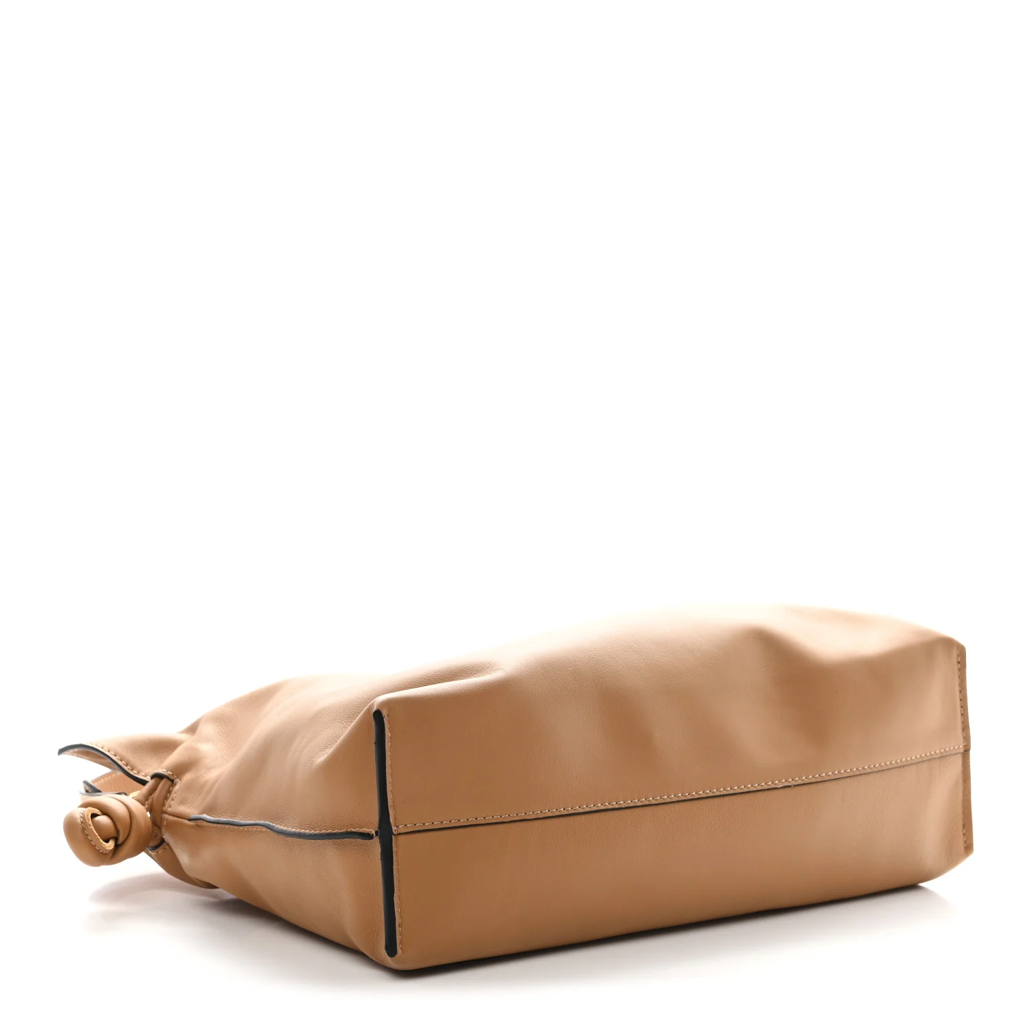 Nappa Flamenco Knot Clutch Warm Desert - Image 4