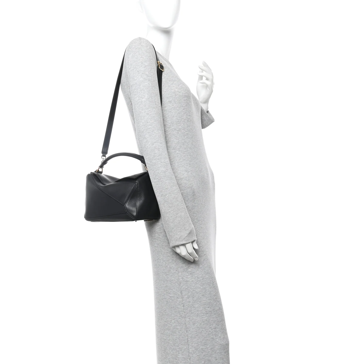 Nappa Lambskin Small Featherlight Puzzle Bag Black - Image 2