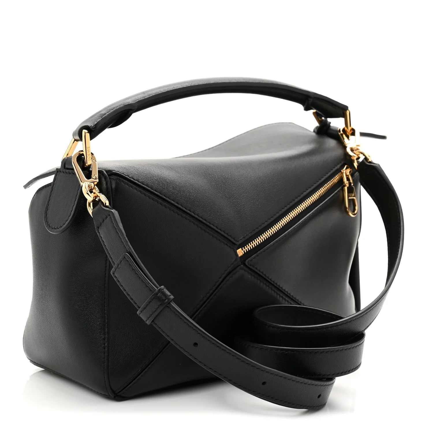 Nappa Lambskin Small Featherlight Puzzle Bag Black - Image 3