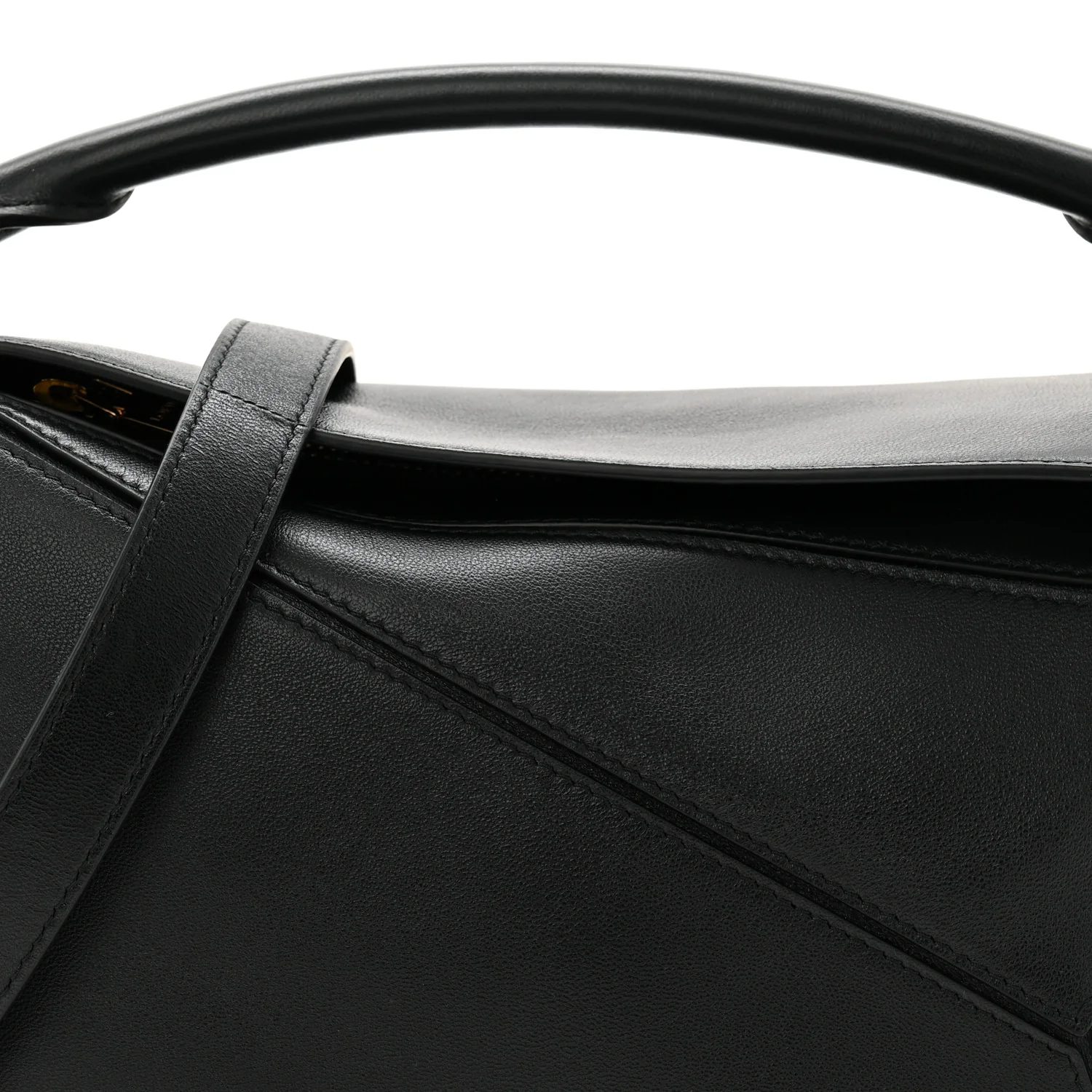 Nappa Lambskin Small Featherlight Puzzle Bag Black - Image 7