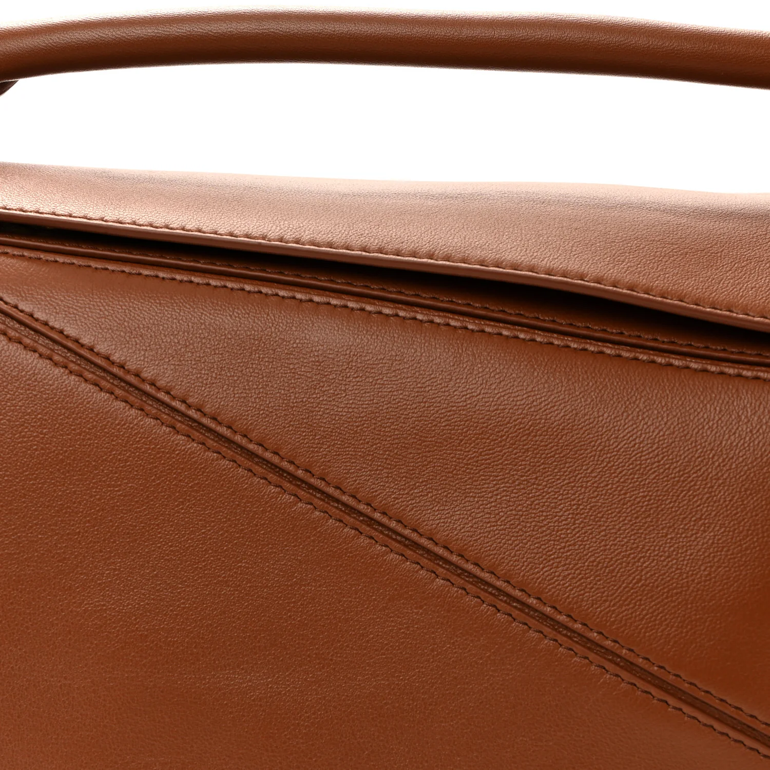 Nappa Lambskin Small Featherlight Puzzle Bag Pecan - Image 7