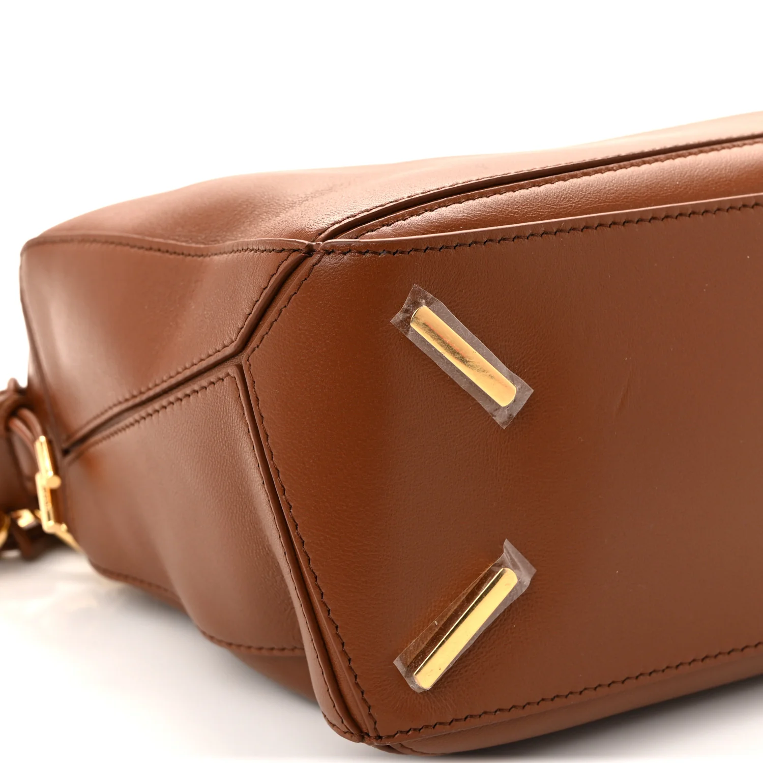 Nappa Lambskin Small Featherlight Puzzle Bag Pecan - Image 8