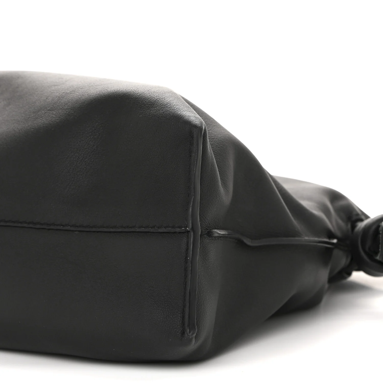 Nappa Medium Flamenco Knot Bag Black - Image 10
