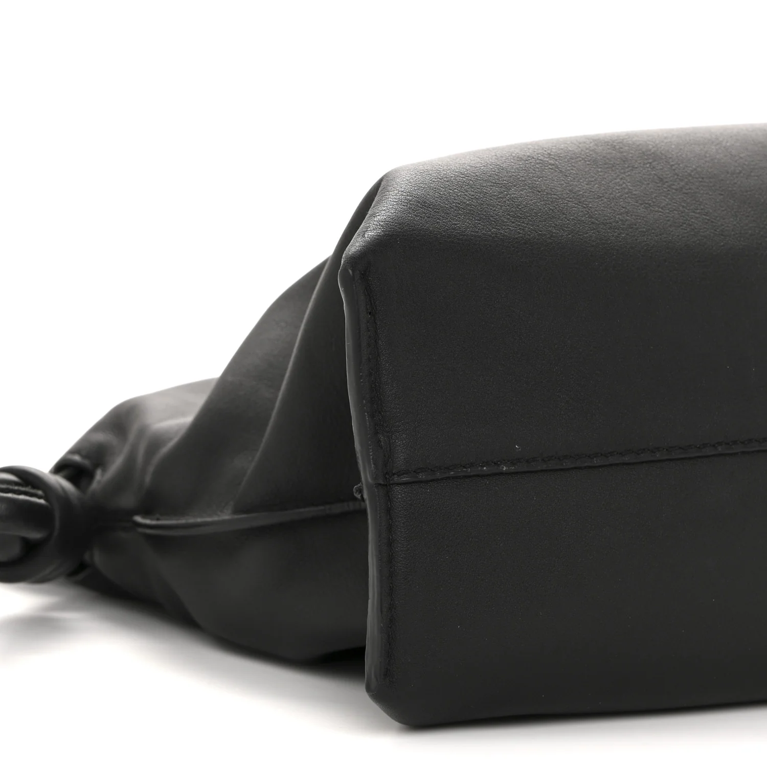 Nappa Medium Flamenco Knot Bag Black - Image 9
