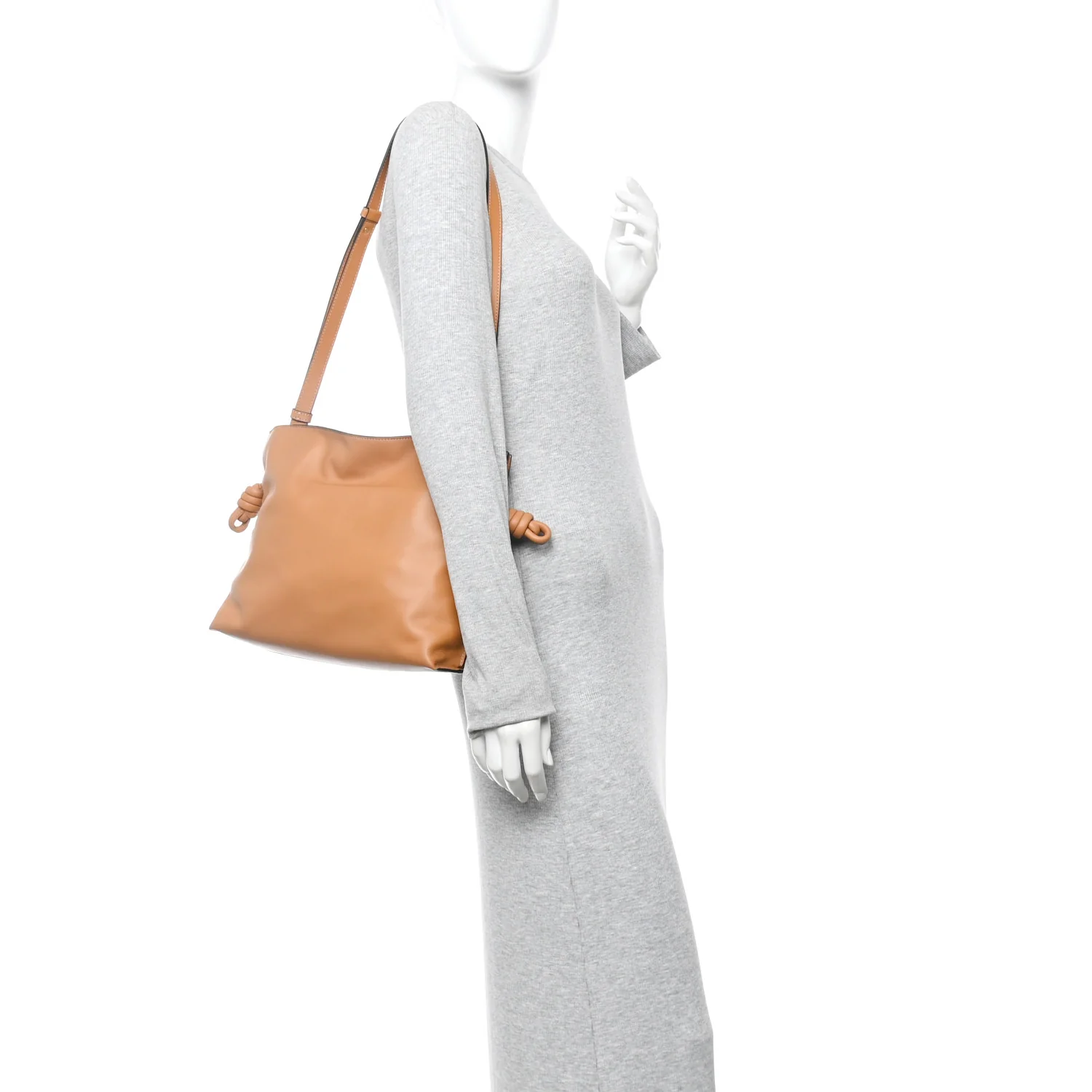 Nappa Medium Flamenco Knot Bag Warm Desert - Image 2