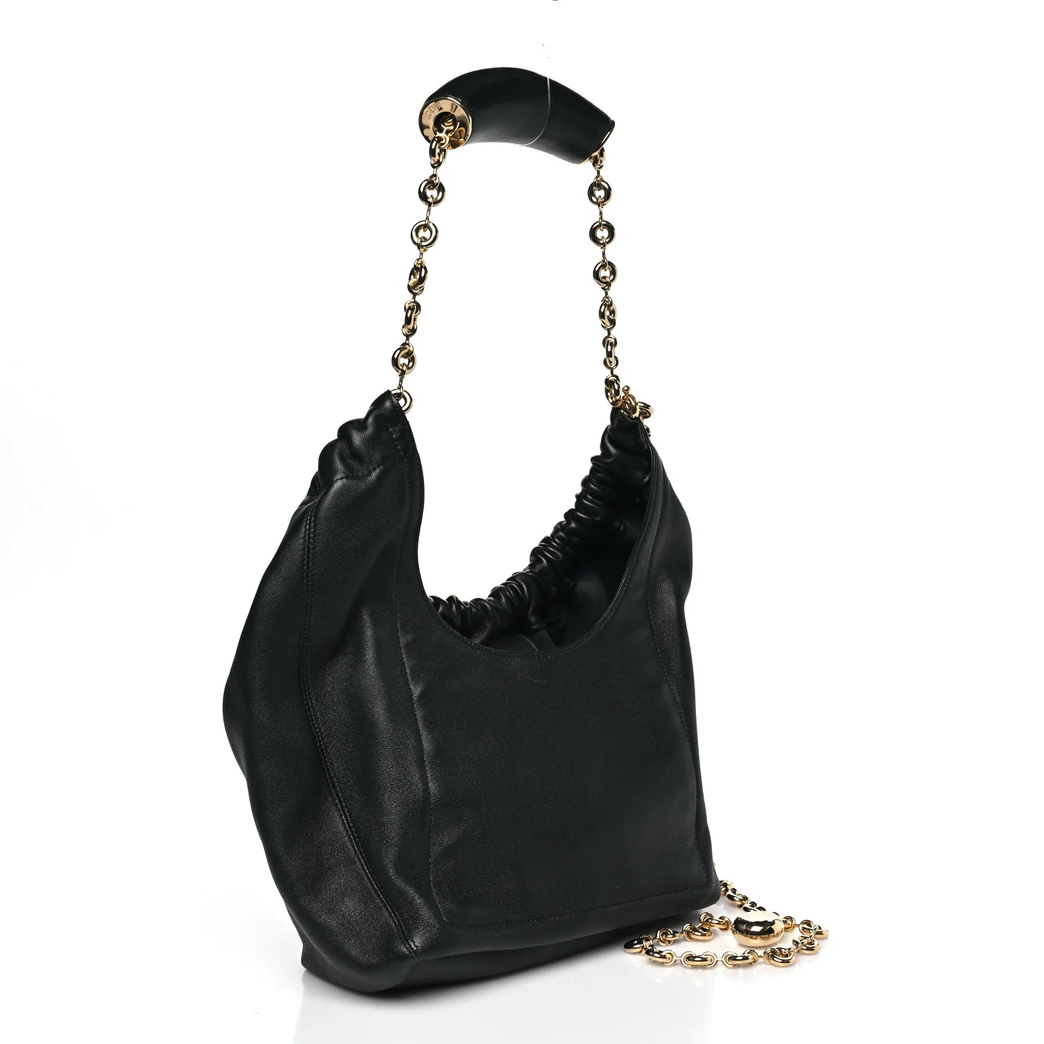 Nappa Small Squeeze Bag Black - Image 3