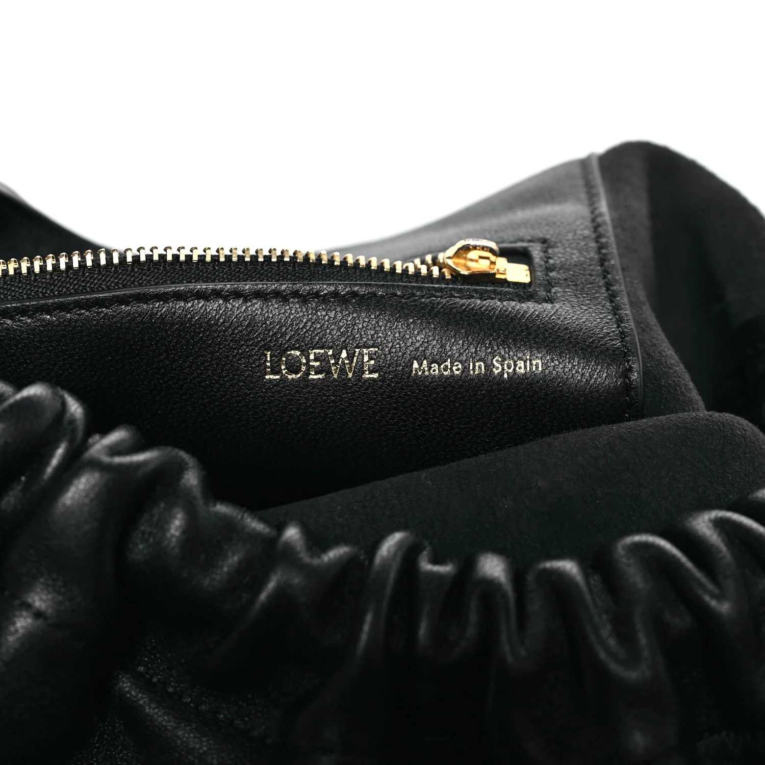 Nappa Small Squeeze Bag Black - Image 6