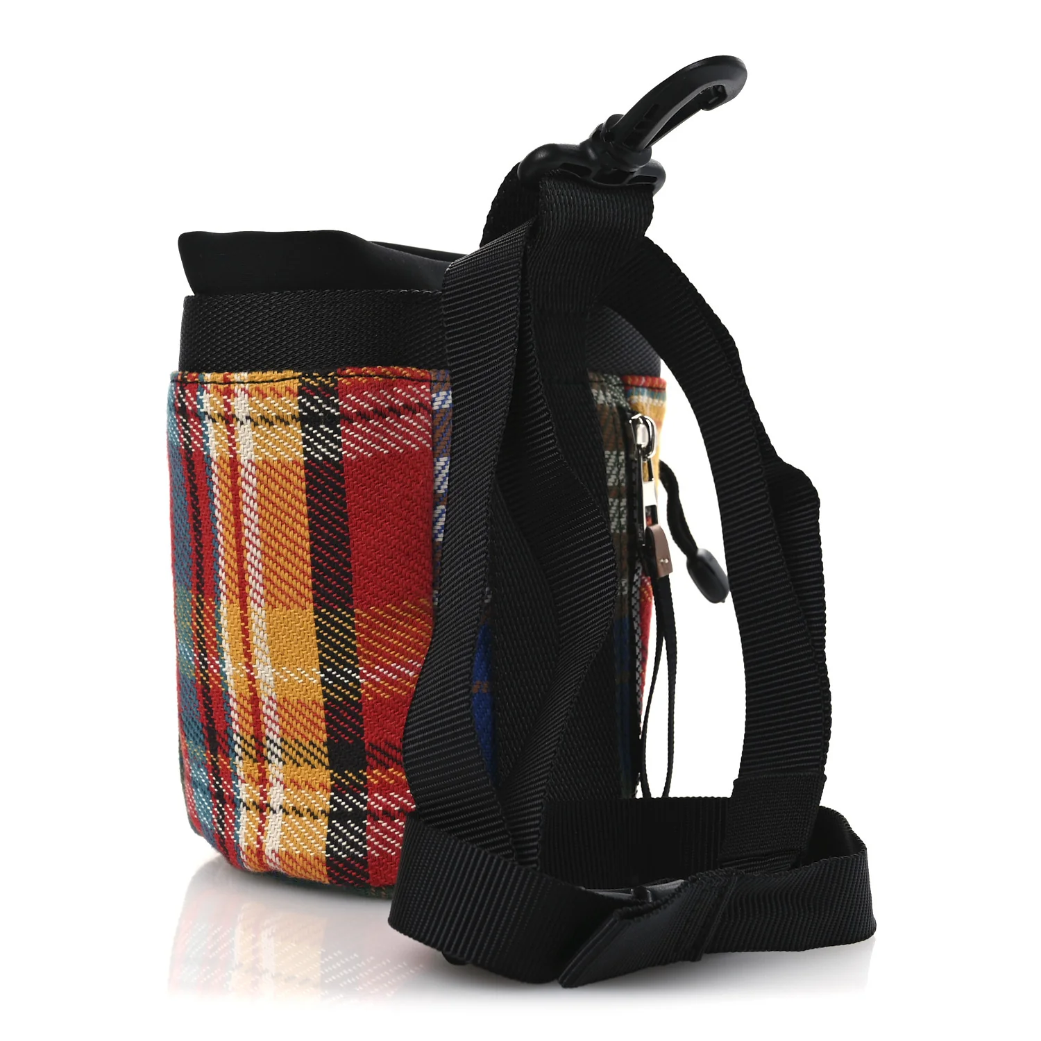Neoprene Wool Tartan Eye/LOEWE/Nature Chalk Drawstring Bag Multicolor - Image 3