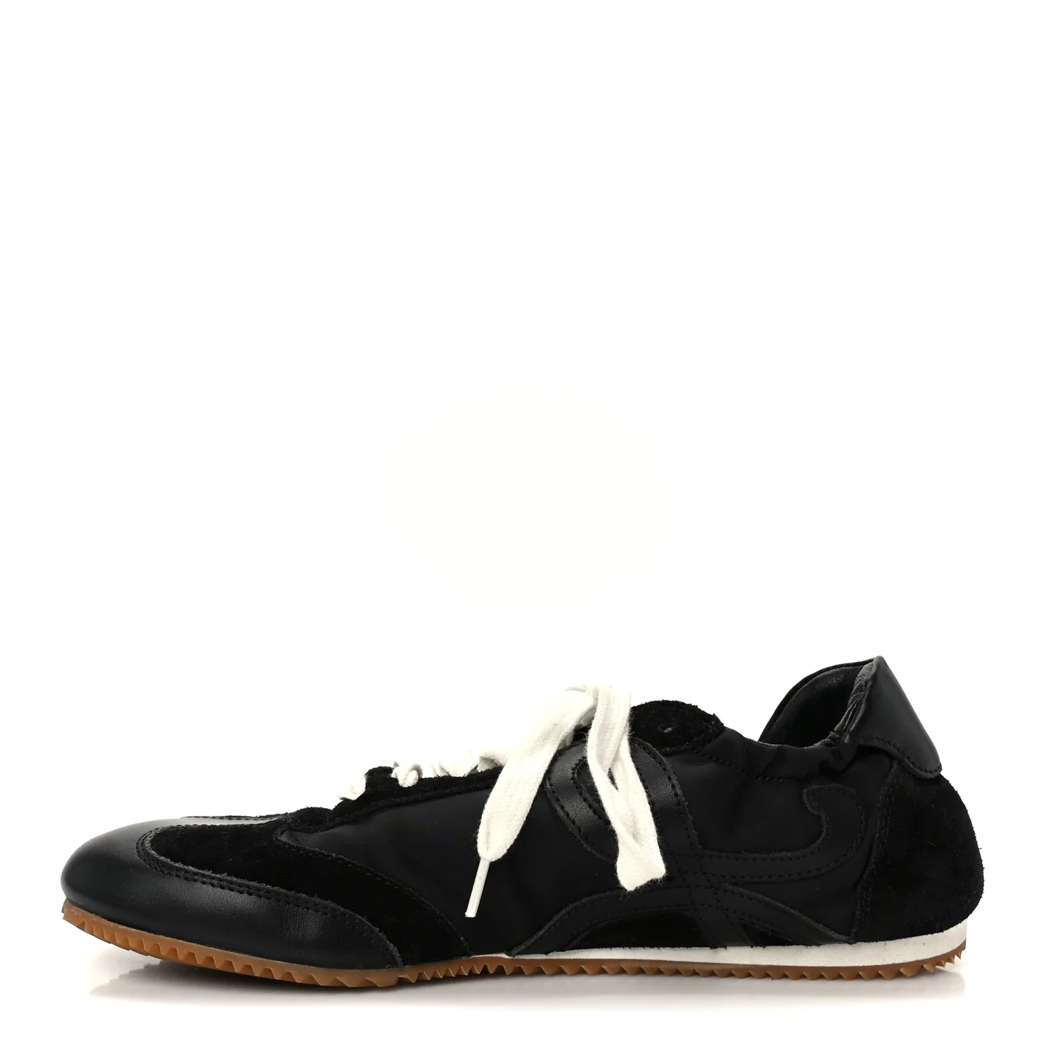 Nylon Suede Ballet Runner Sneakers 39 Black