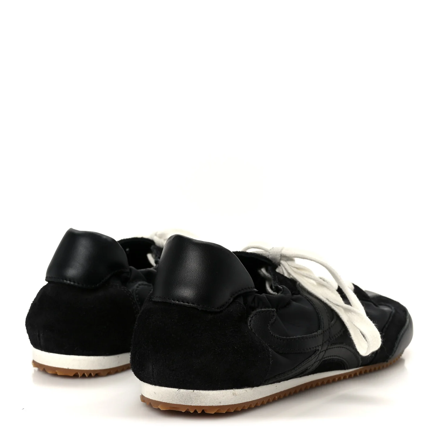 Nylon Suede Ballet Runner Sneakers 39 Black - Image 5